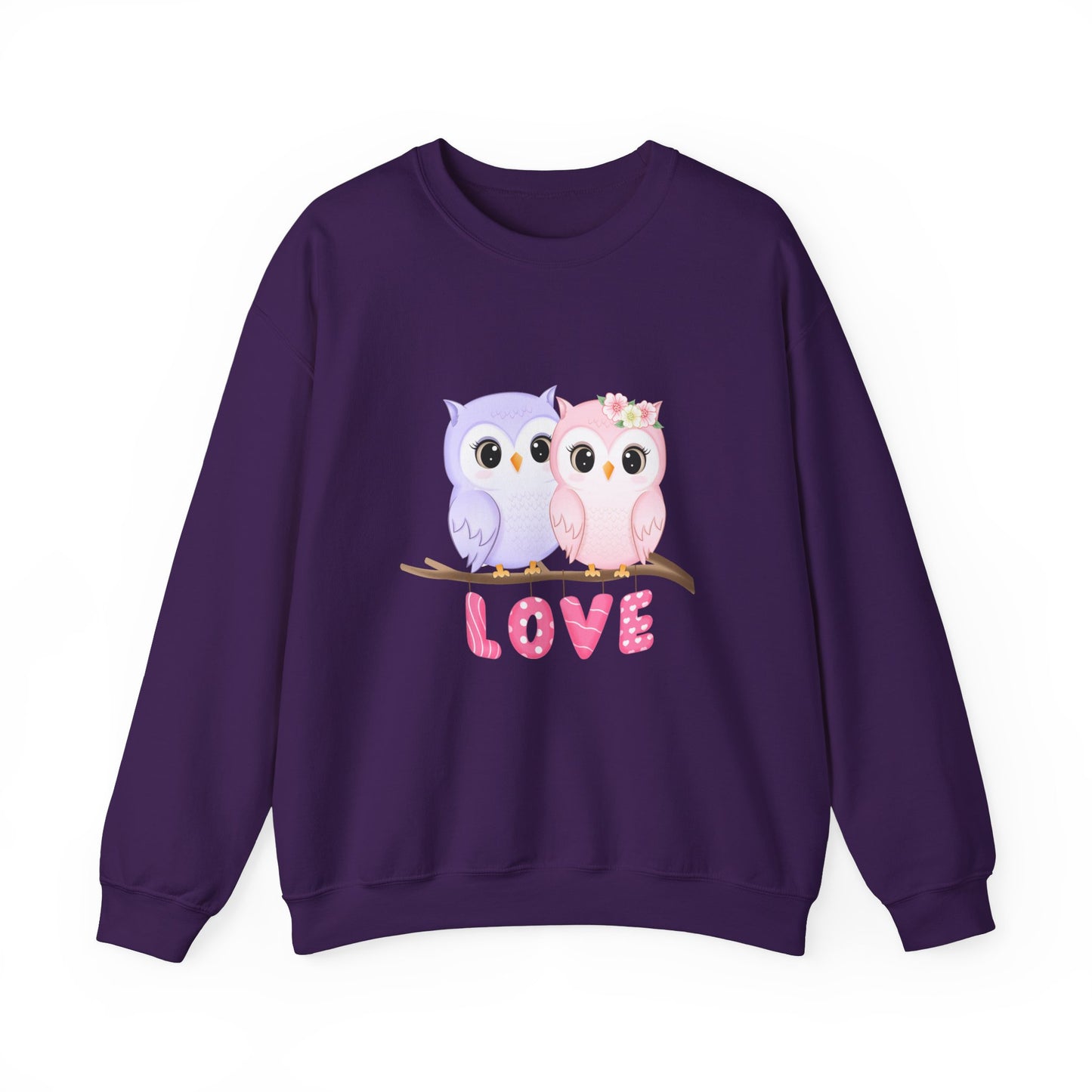 Owl Love sweater valentines Day sweatshirt valentines day shirt best friend gift for her Unisex owl sweater Love shirt unique holiday gift