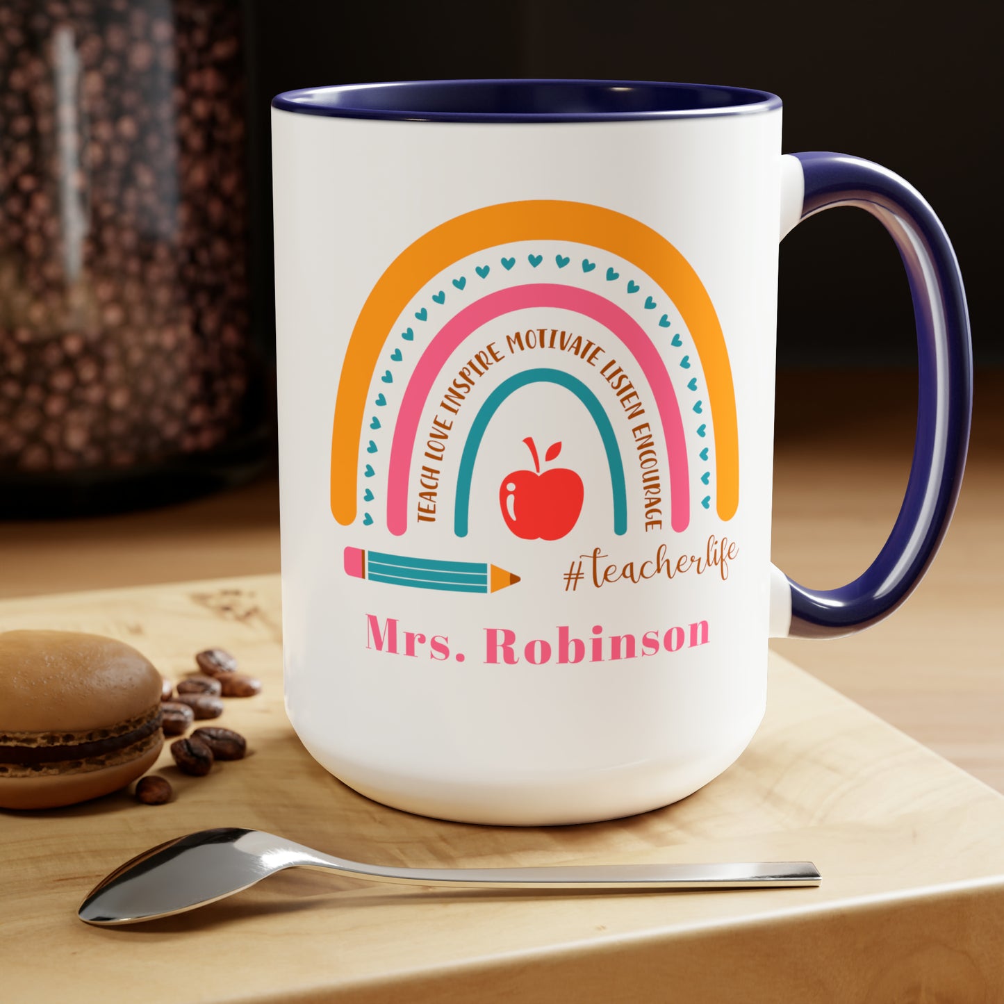 Personalized name mug custom teacher gift teacher appreciation vibes  lady mug Supervisor mug Coffee Mug gift for her Mug wife Coffee Mug