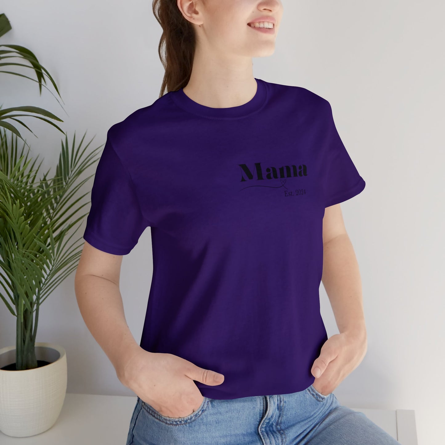 Mama shirt mama date shirt pregnancy reveal shirt new mom shirt Christmas gift for her gift for him bridal shower gift