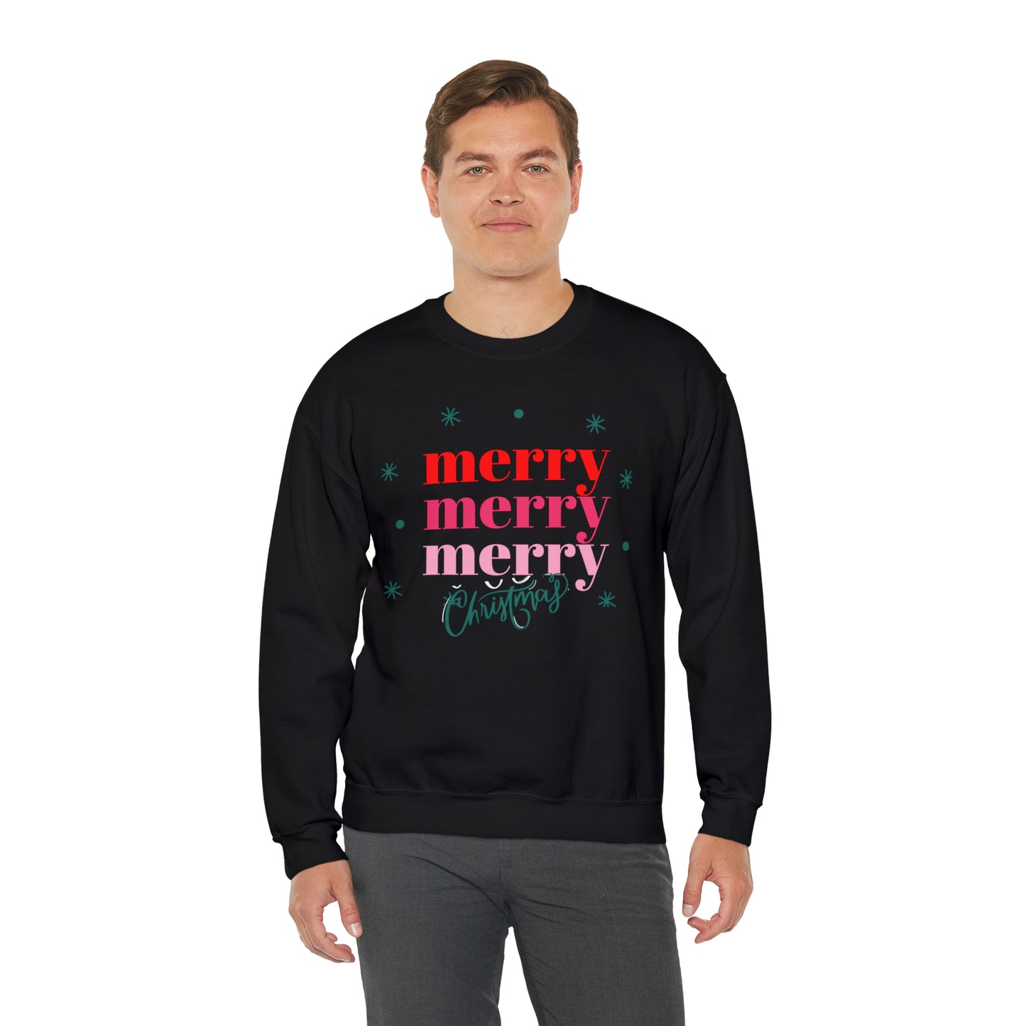 Festive AF sweater Pink Merry Bright Christmas Sweatshirt for Women Christmas Shirt Sweater Holiday Christmas gift for her gift for him