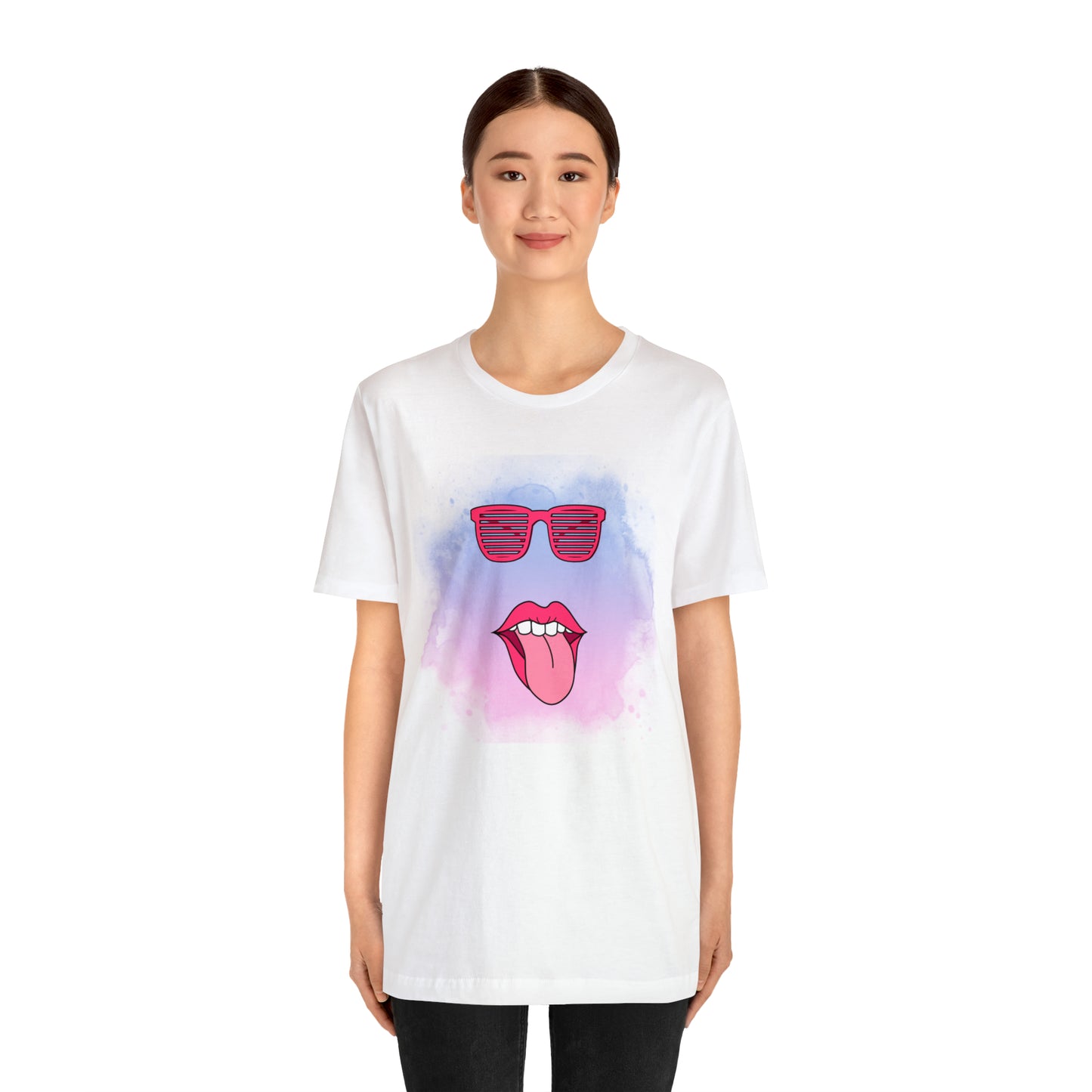 Lip Sunglasses t-shirt, Bubble gum kiss shirt,Pink Gum Shirt,Galantine gift travel shirt,best friend trip,girls vacation trip, Unisex Jersey
