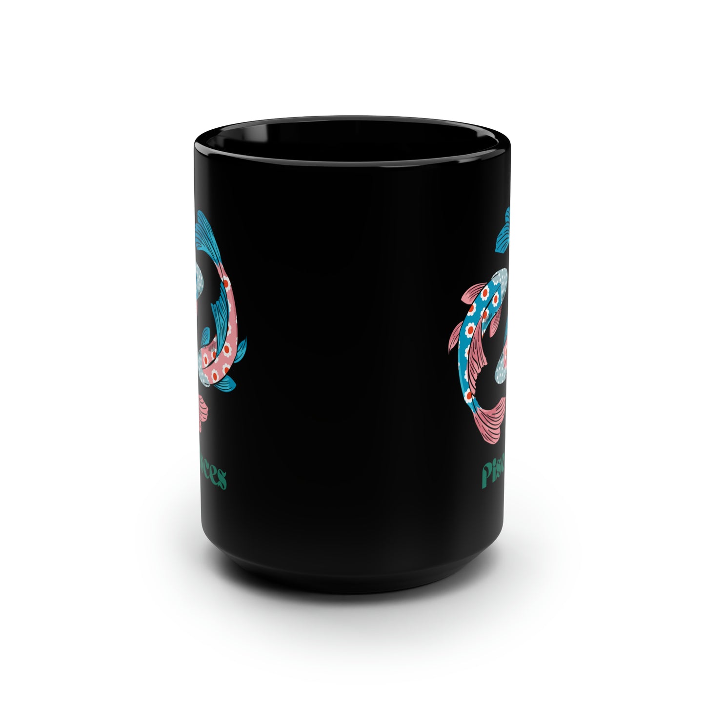 Pisces zodiac sign mug Black ceramic Mug 15oz funny gift Queen Eras tour World Tour Tickets Leo zodiac merch office Christmas