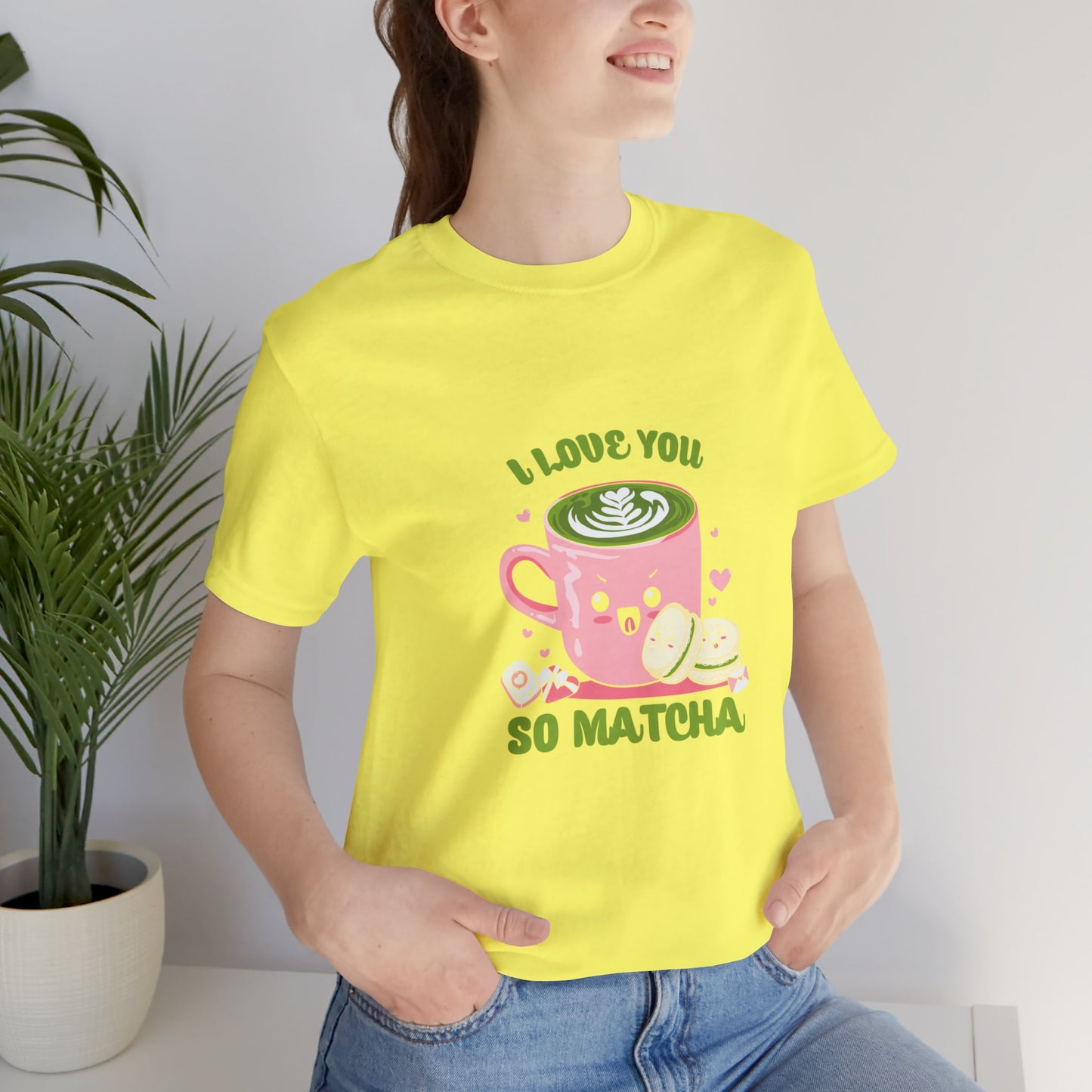 I love so matcha shirt Valentine's Day gift for her funny aesthetic gift for him funny gift for best friend vacation shirt wife husband wife