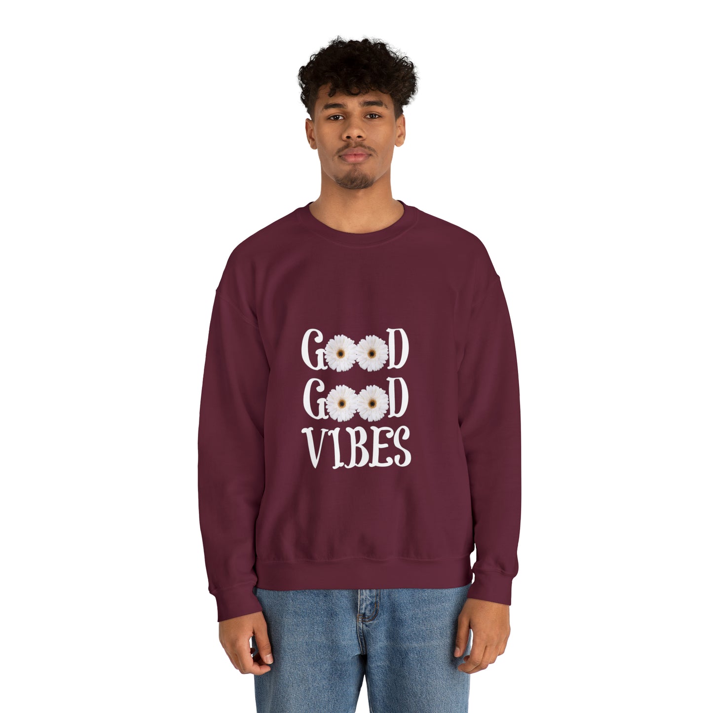 Good Vibes Sweatshirt, Unisex Heavy Blend™ Crewneck Sweatshirt