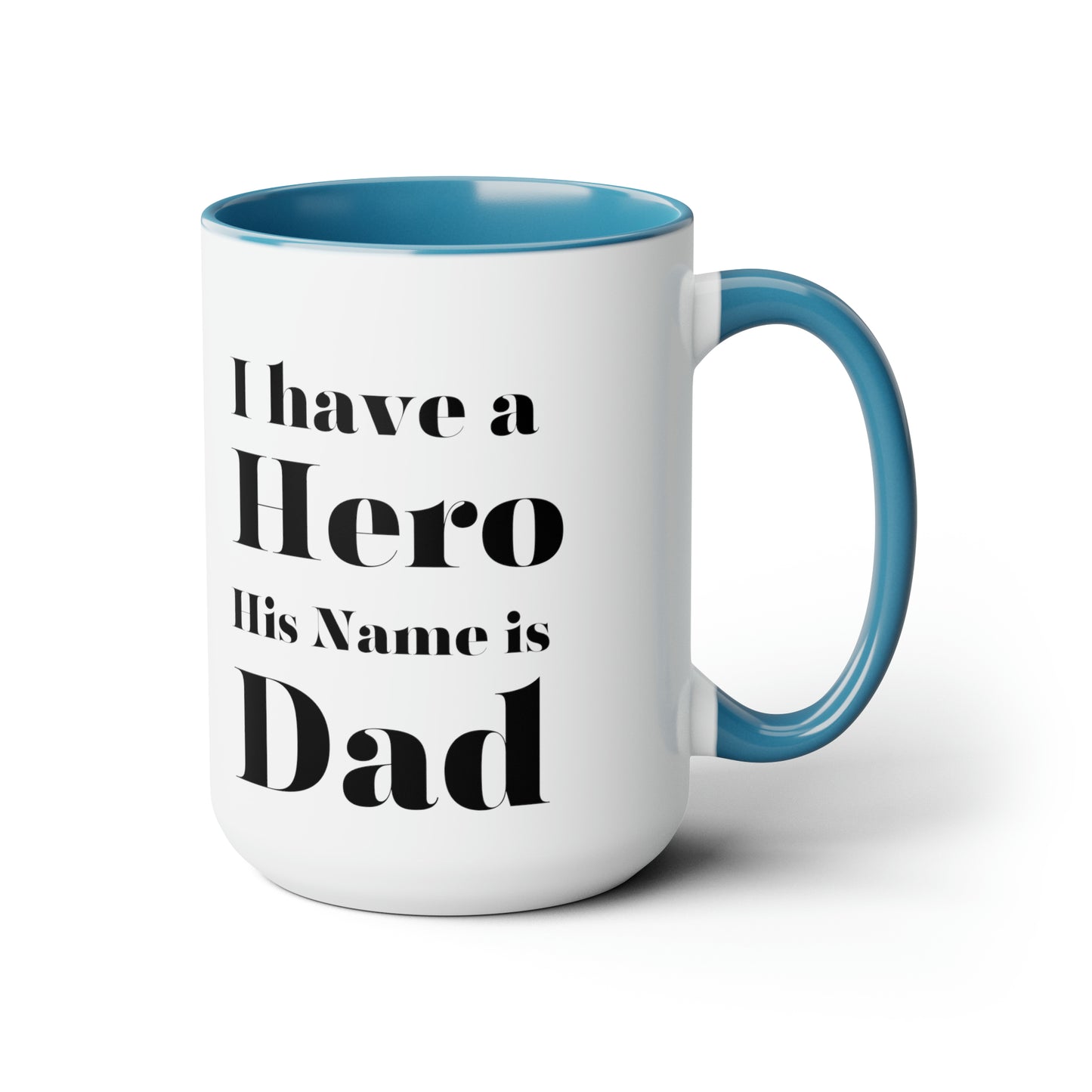 Hero dad mug love you dad Valentine's Day mug sister gift Coffee Mug pregnancy reveal gift heart mug gift for her Mug wife Coffee tea 15oz