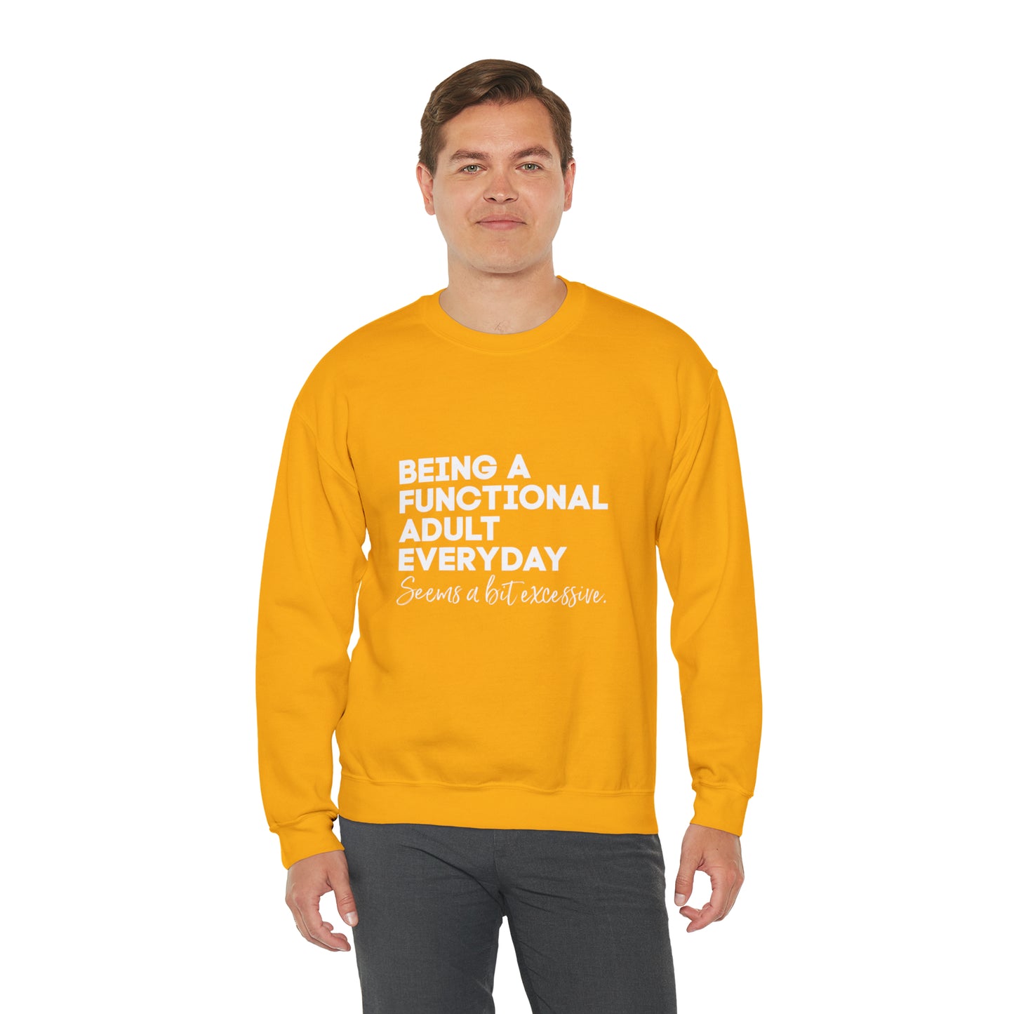 Being a functional adult sweater funny sweashirt birthday gift Christmas gifts Sweatshirt Gift for him Gift