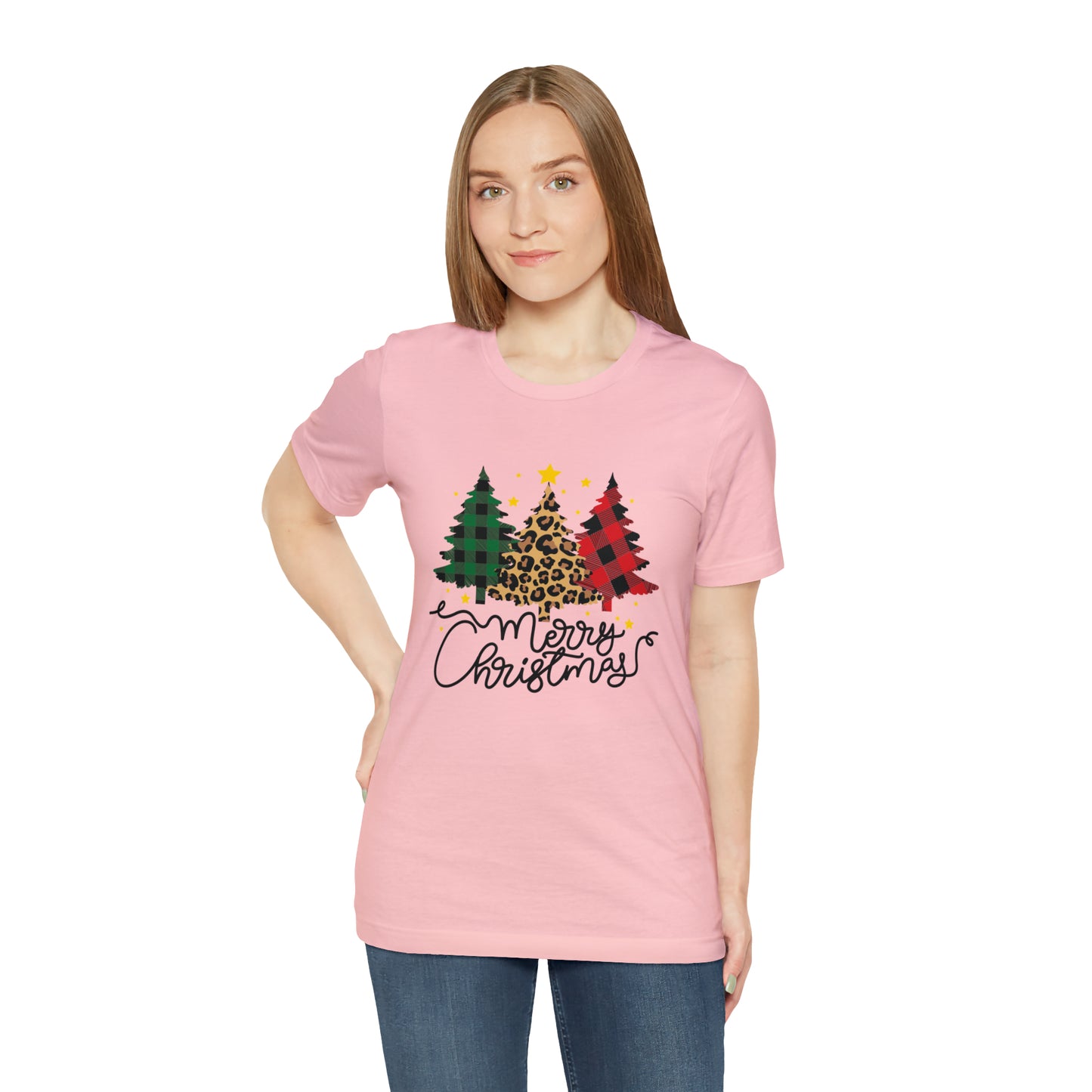Festive AF shirt Pink Merry Bright Christmas Tshirt for Women Men Christmas Shirt Sweater Holiday Christmas gift for her gift for him Plaid