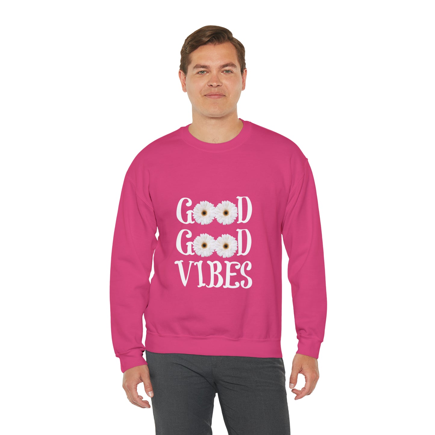 Good Vibes Sweatshirt, Unisex Heavy Blend™ Crewneck Sweatshirt