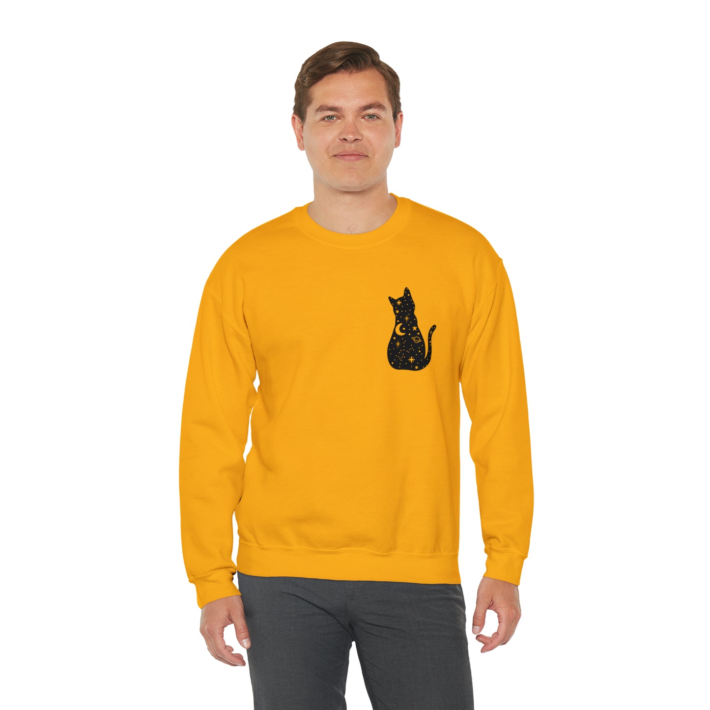 Halloween Sweatshirt Black Cat Shirt Halloween Sweater Halloween Cat Sweatshirt Gift for Cat Lover Gift Black Cat Gift for Cat Mom Gift Moon