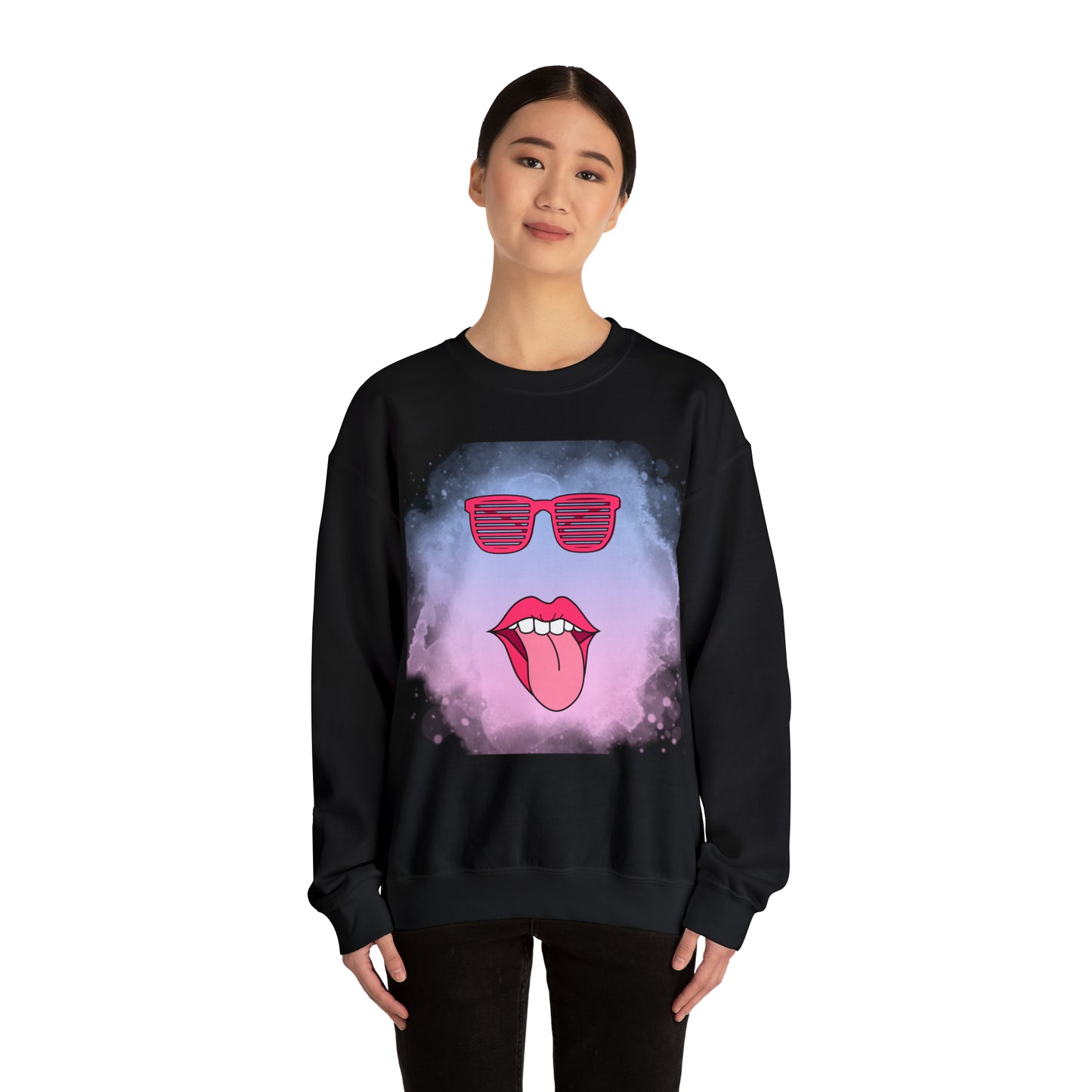 Lip Sunglasses Hoodie, Bubble Gum kiss Hoodie, Fun Summer shirt, Birthday gift for her, Galantine travel sweatshirt, Unisex