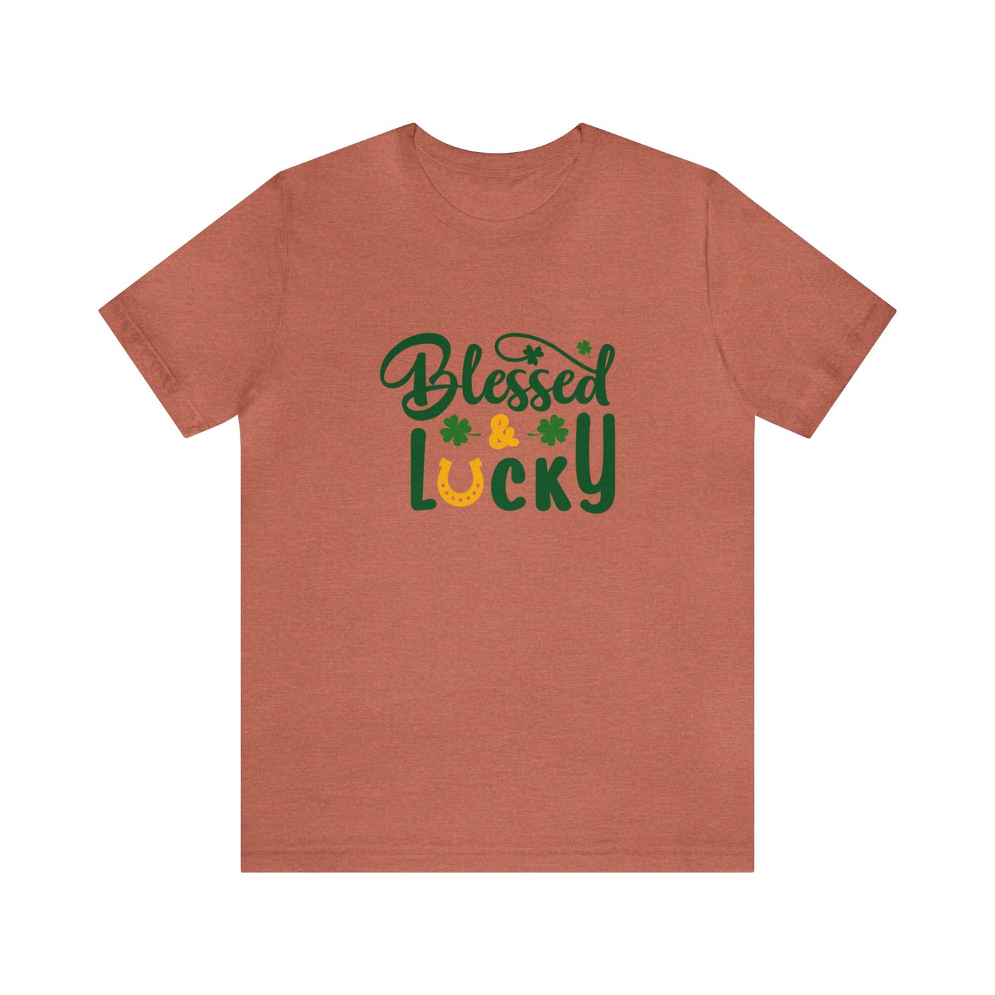 St Patrick's Day shirt blessed and lucky shirt Irish leaf shirt Unisex Tee Retro Shirt T-Shirt best friend vacation shirt beach
