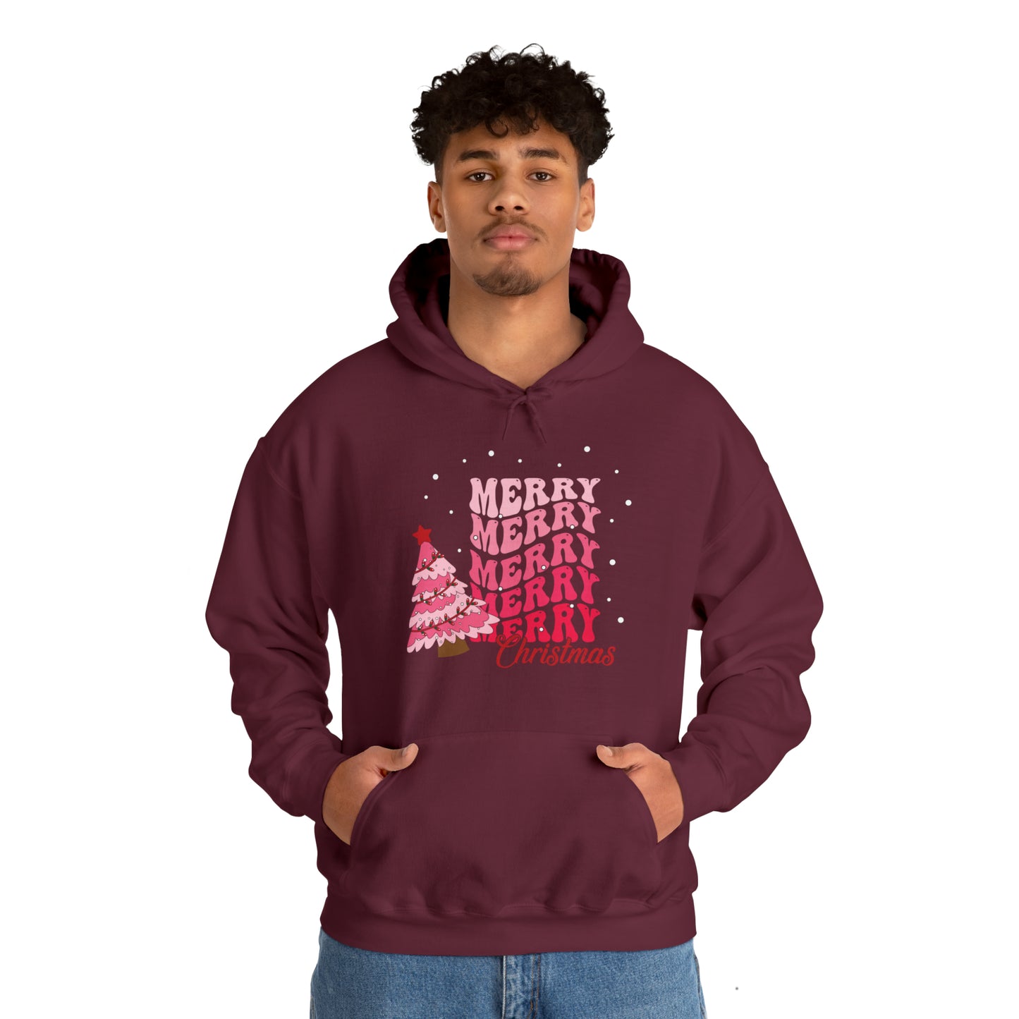 Festive AF hoodie blue Merry Bright Christmas Sweatshirt for Women Men Christmas Sweater Holiday Christmas gift for her gift for him