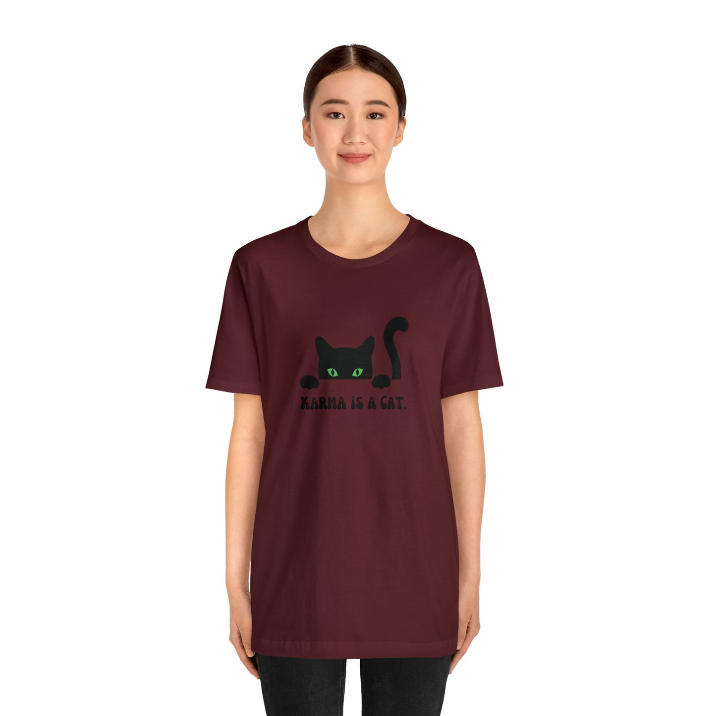 Karma is a cat shirt Cat lover tshirt book lover shirt Taylor witchy cat Shirt Halloween Cat Gift for Cat Lover Gift for Cat swiftie shirt