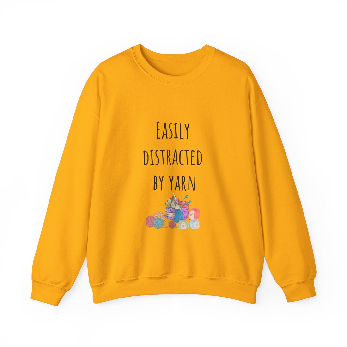 Easily distracted by yarn Sweatshirt Christmas gift for crochet lover gift knitting gift for him gift for her best friend gift funny crochet