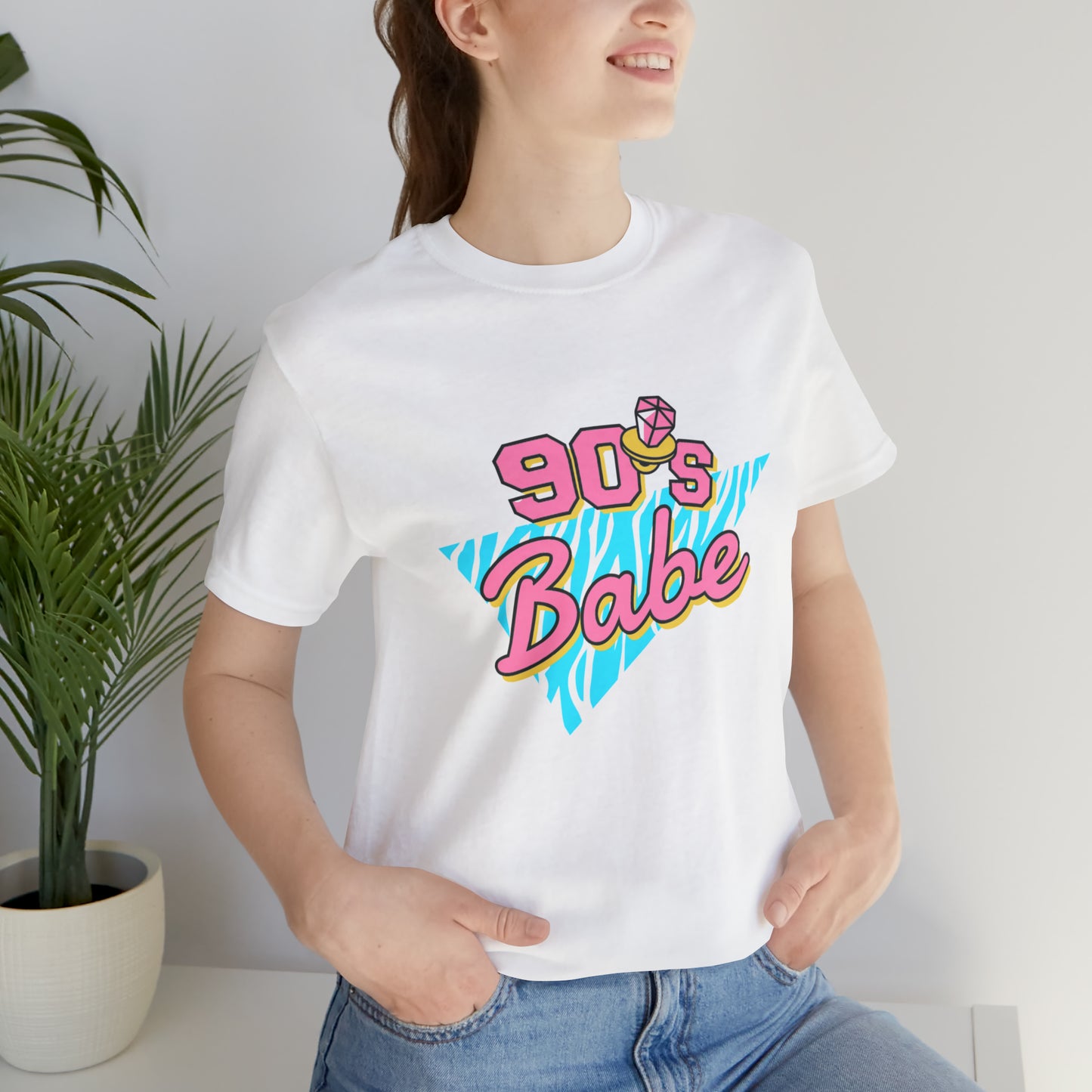 90's Babe shirt, gift for her, Christmas shirt, galantine gift best friend trip, Unisex Jersey Short Sleeve Tee