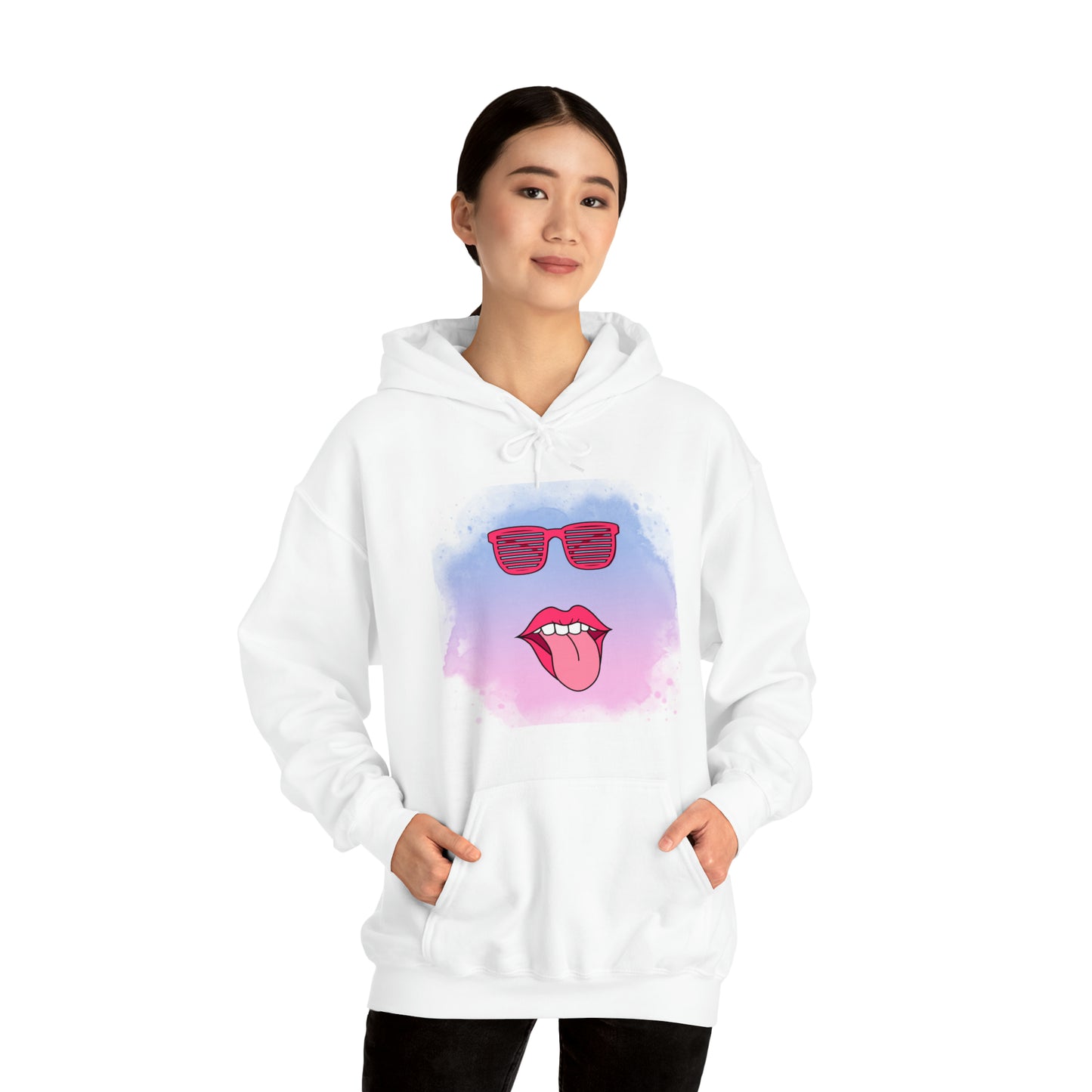 Lip Sunglasses Hoodie, Bubble Gum kiss Hoodie, Fun Summer shirt, Birthday gift for her, Galantine gift for her,best friend gift, vacation