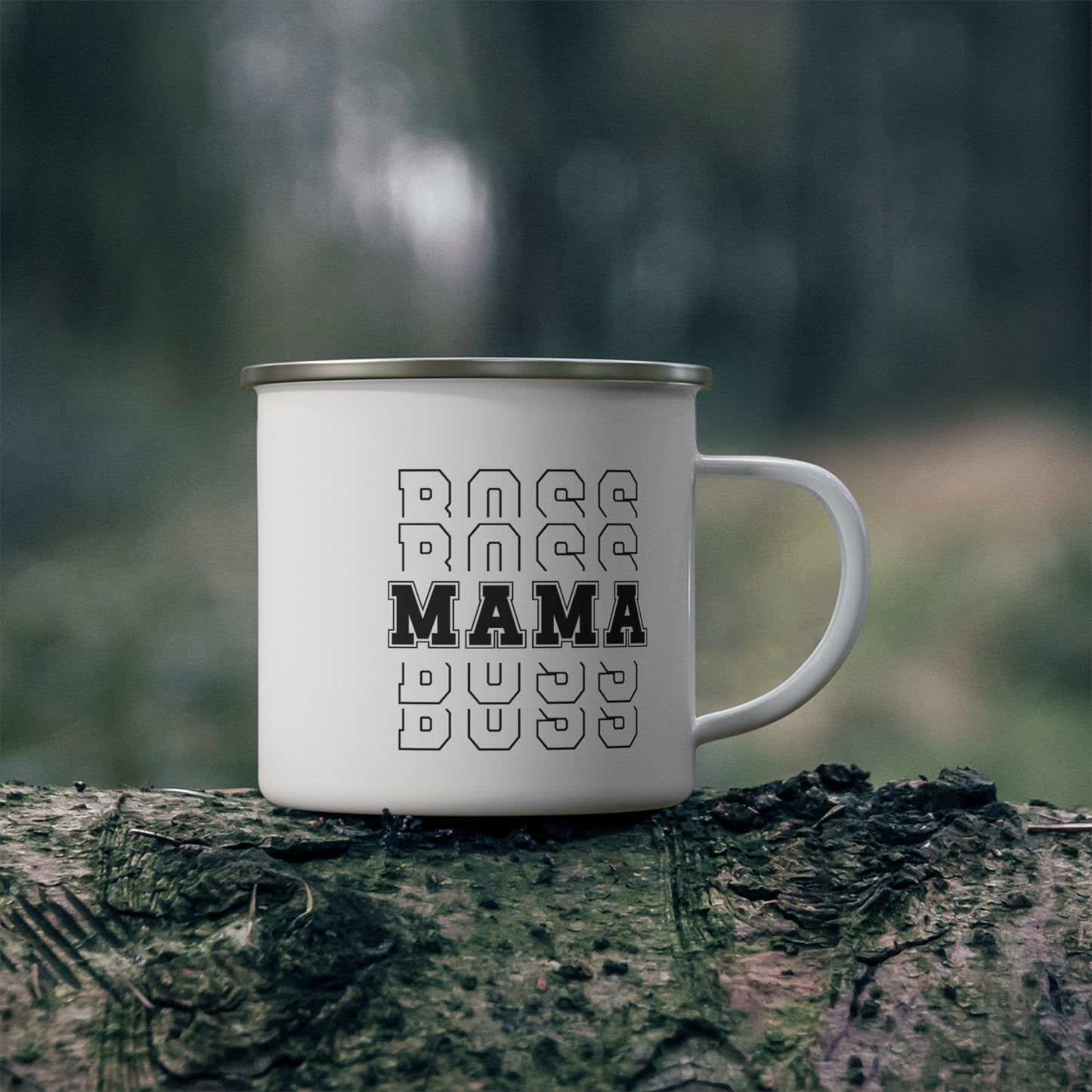 Boss Mama Mug, gift for wife, Bossbabe gift, Mother of the bride Mug, gift for Mom, gift for wife, Christmas gift for her Enamel Camping Mug