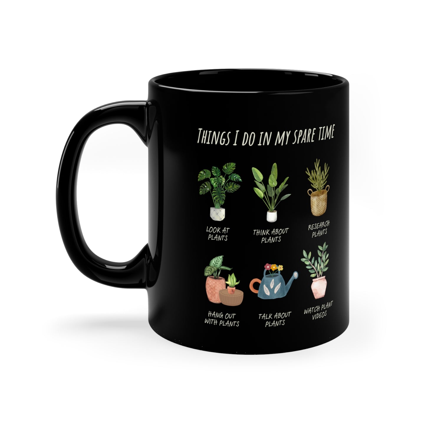 Plant lover gift funny plantMom gift Plantdaddy gift for her gift for him christmas gift 11oz Black Mug