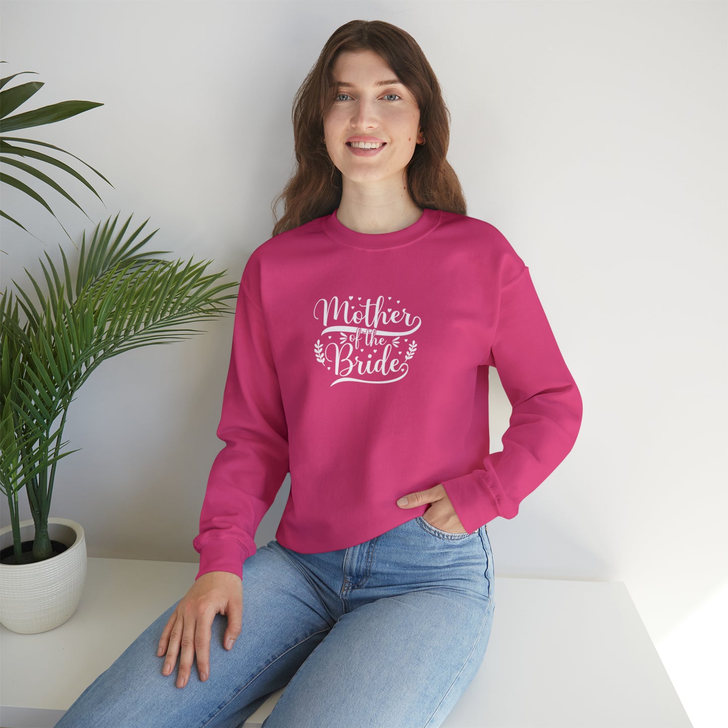 Mother of the bride sweatshirt, Red wedding attire, gift for Mom, bridal party clothes, yoga wear for her, for him, Birthday gift for her