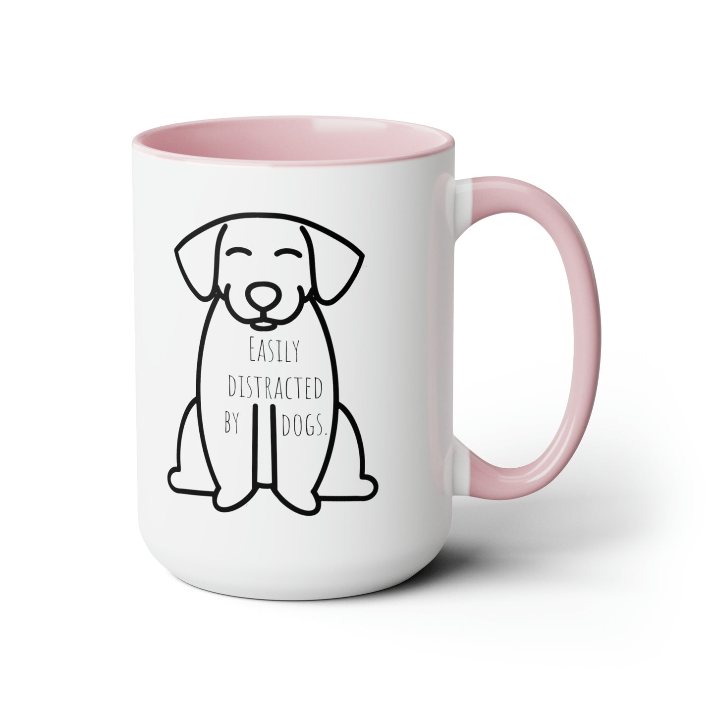 Easily distracted by dogs mug Supervisor mug Floral mug gift for her Mug funny gift for wife Coffee Mugs tea Christmas gift 15oz