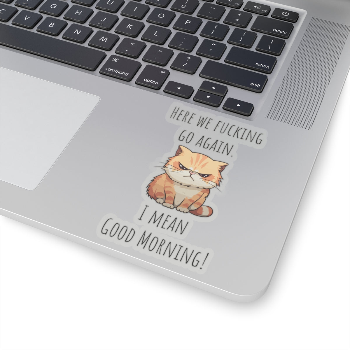 Grumpy cat Christmas sticker grumpy sticker funny coworker gift funny here we fucking go bestfriend gift KissCut Stickers Halloween stickers