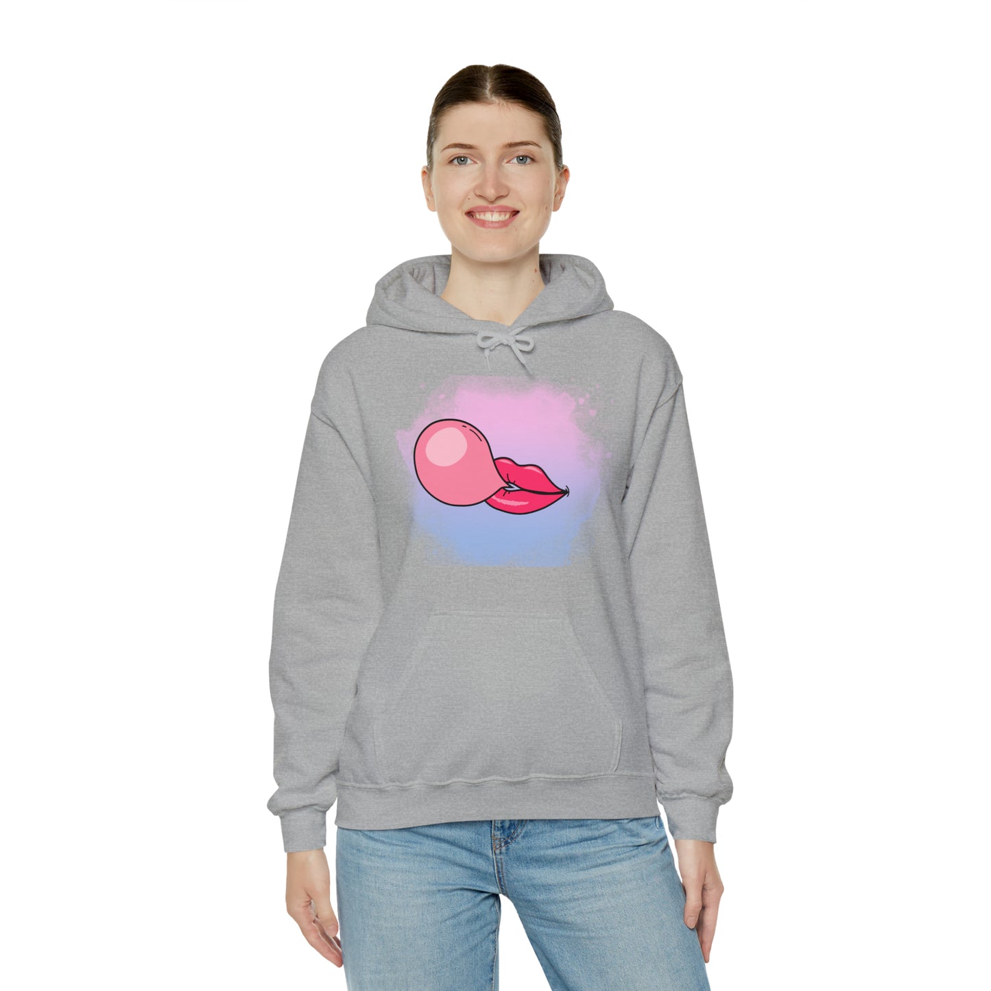 Bubble Gum kiss Hoodie, Summer Bubblegum shirt, Birthday gift for her, Galantine gift for her, best friend gift,birthday vacation,Unisex