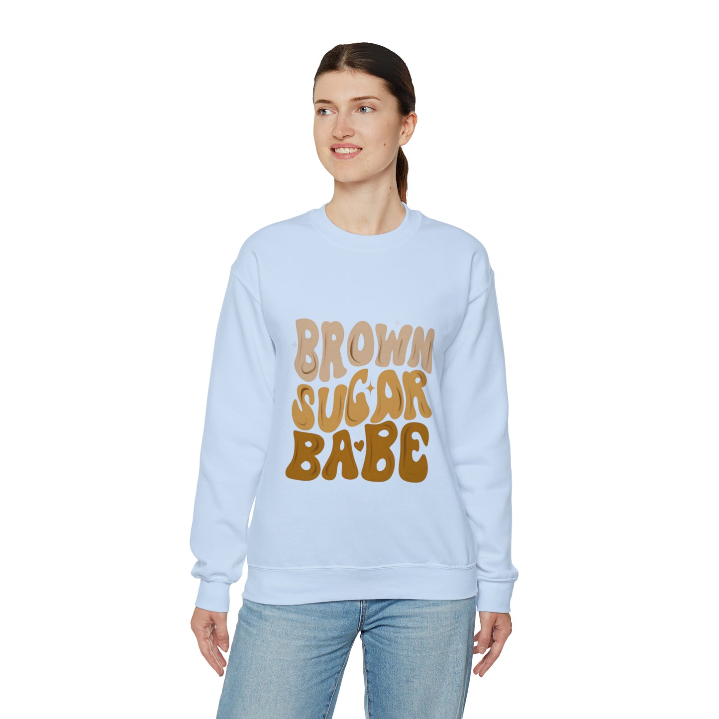 Brown Sugar Babe sweatshirt, Brown Beauty shirt, Birthday gift for her, Melanin sweatshirt, Unisex Heavy Blend Crewneck Sweatshirt