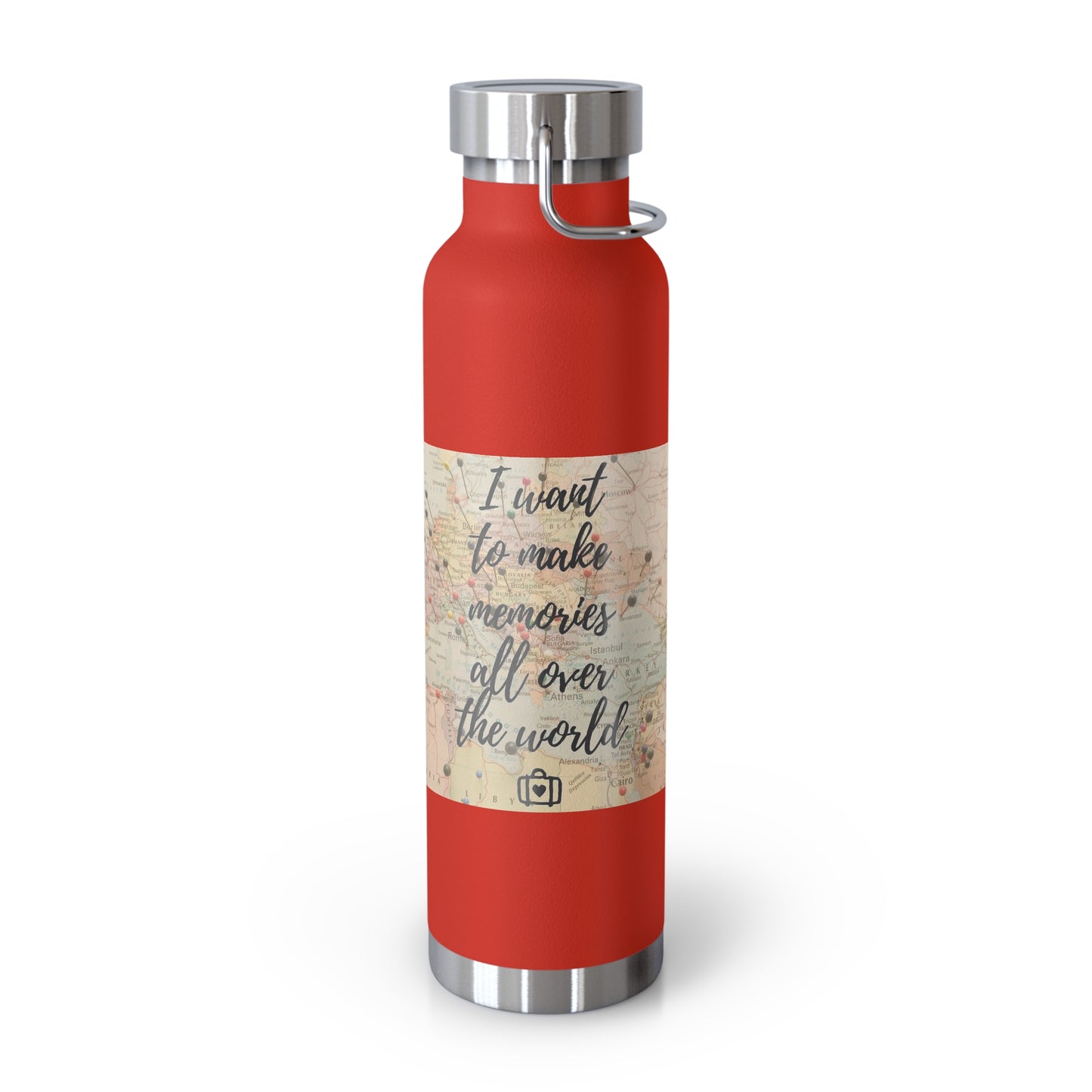 Travel bottle travel memories bottle Copper Vacuum Insulated Bottle, 22oz