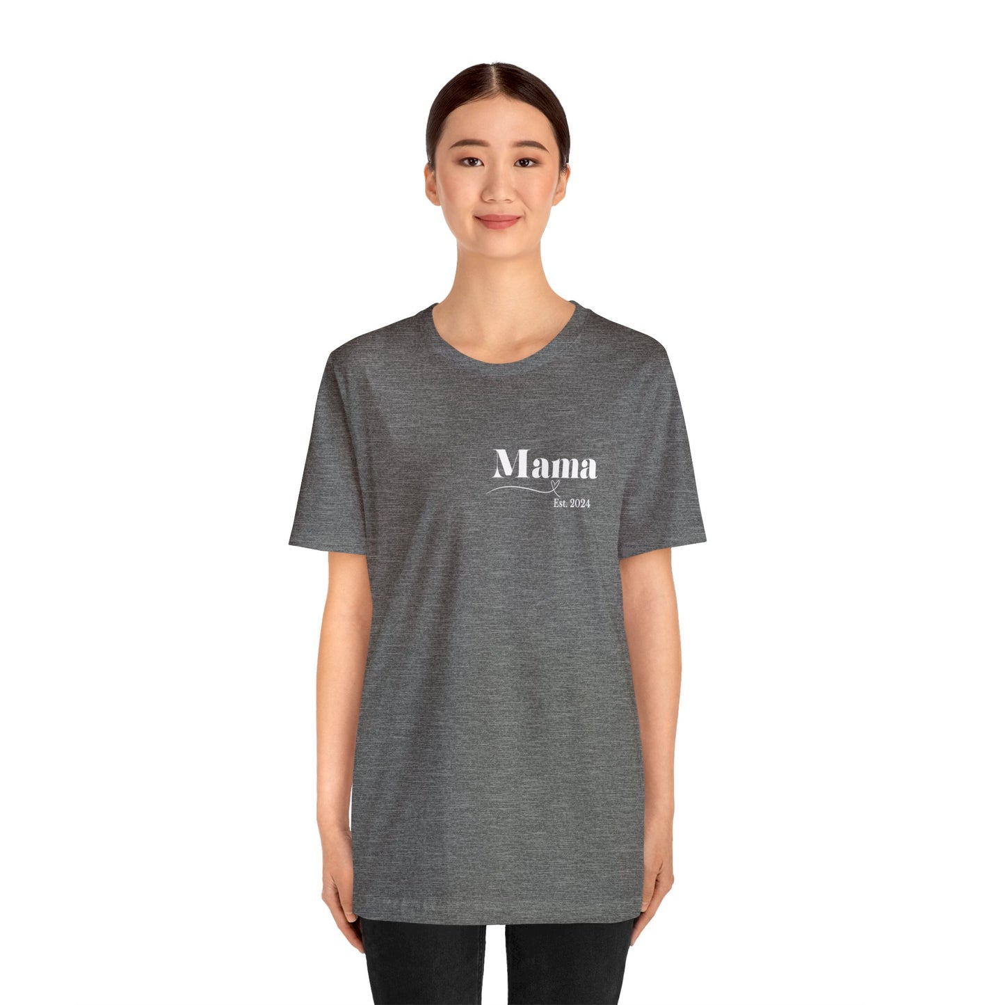 Mama shirt mama date shirt pregnancy reveal shirt new mom shirt Christmas gift for her gift for him bridal shower gift