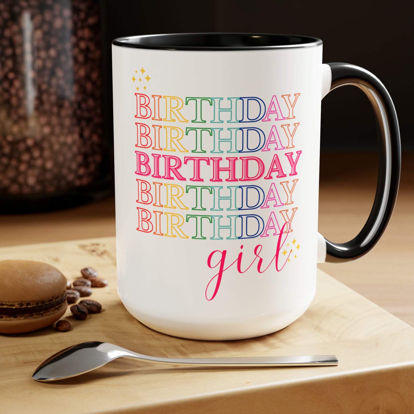 Birthday Girl mug Coffee Mug birthday party gift mug Floral mug gift for her Mug funny gift for wife Coffee Mugs tea Christmas gift 15oz