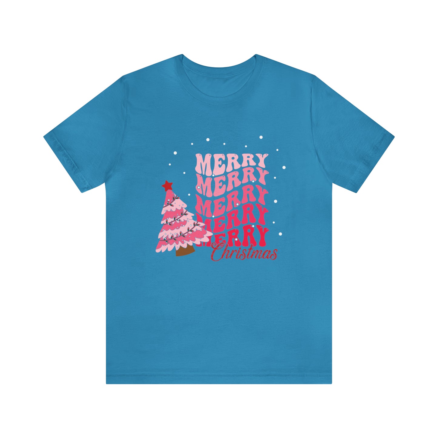 Festive AF shirt Pink Merry Bright Christmas Tshirt for Women Christmas Shirt Sweater Holiday Christmas gift for her gift for him unisex