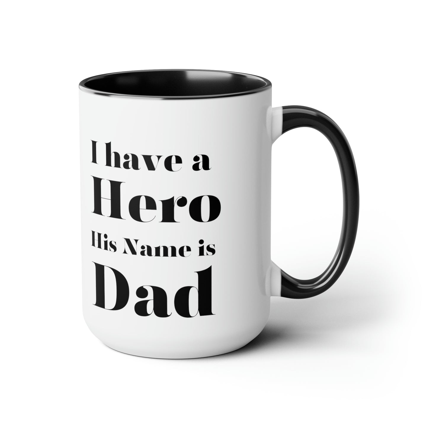 Hero dad mug love you dad Valentine's Day mug sister gift Coffee Mug pregnancy reveal gift heart mug gift for her Mug wife Coffee tea 15oz