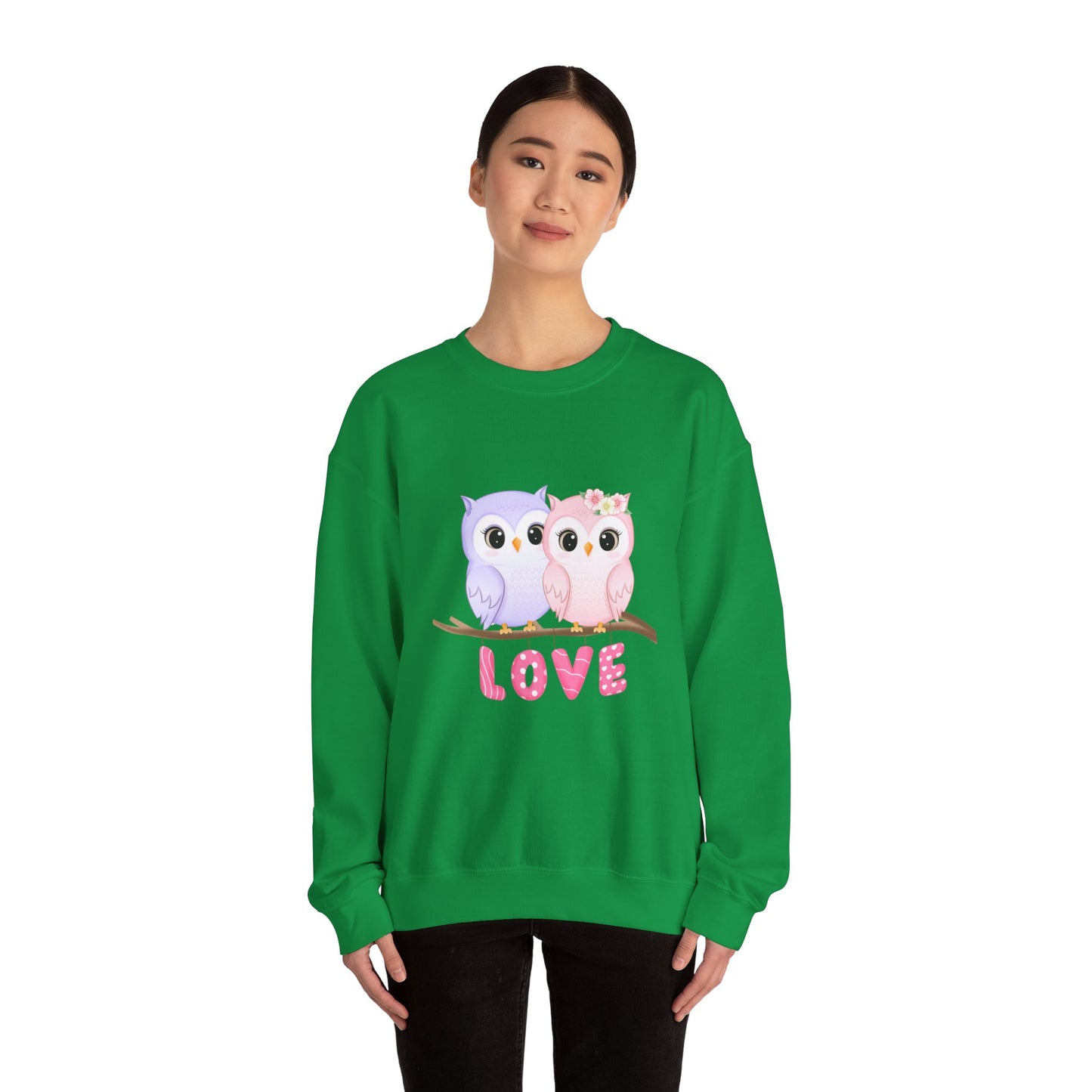 Owl Love sweater valentines Day sweatshirt valentines day shirt best friend gift for her Unisex owl sweater Love shirt unique holiday gift