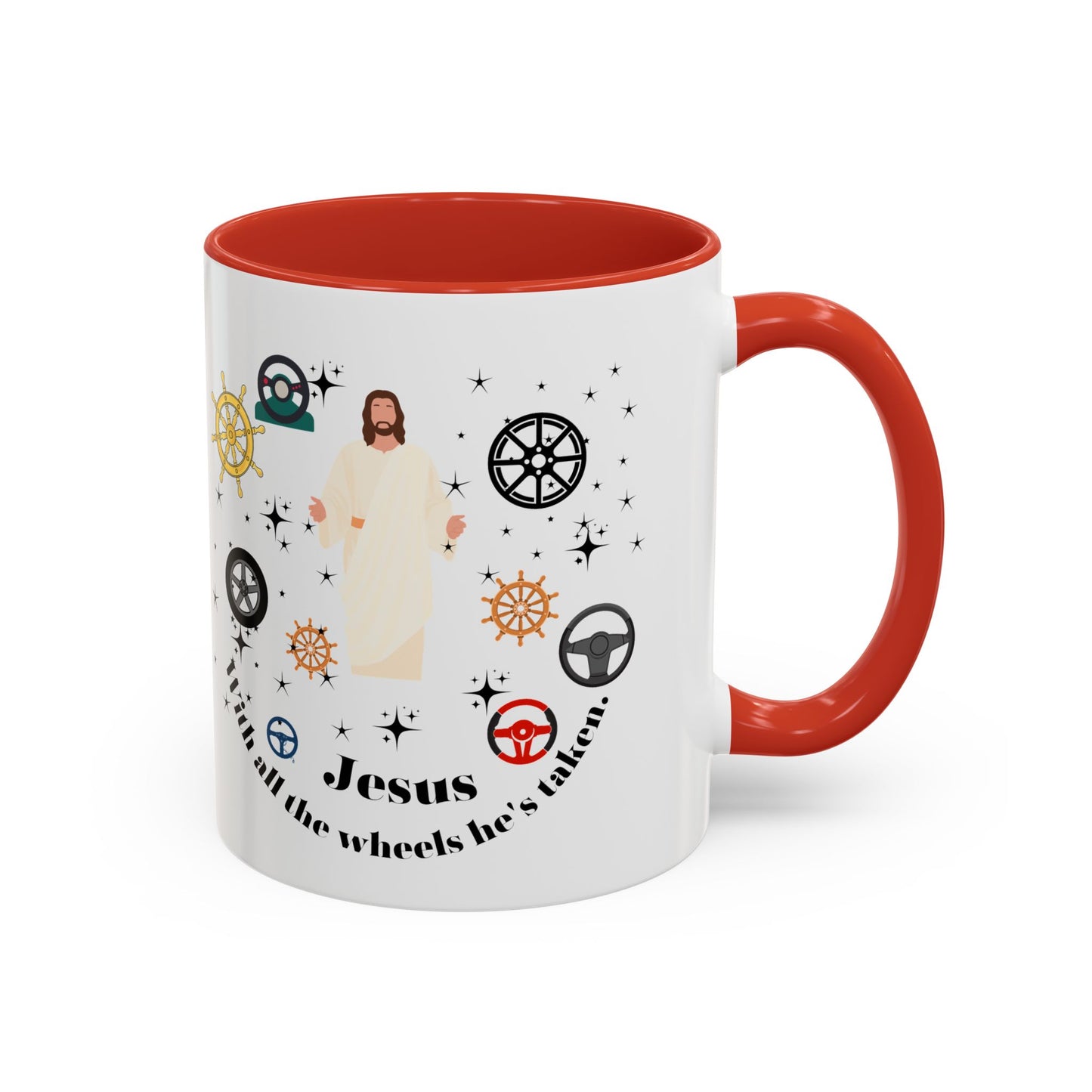 Funny Jesus mug Jesus take the wheel Radiate positivity mug Morning affirmation shining light Christmas gift for her gift for him bestiegift