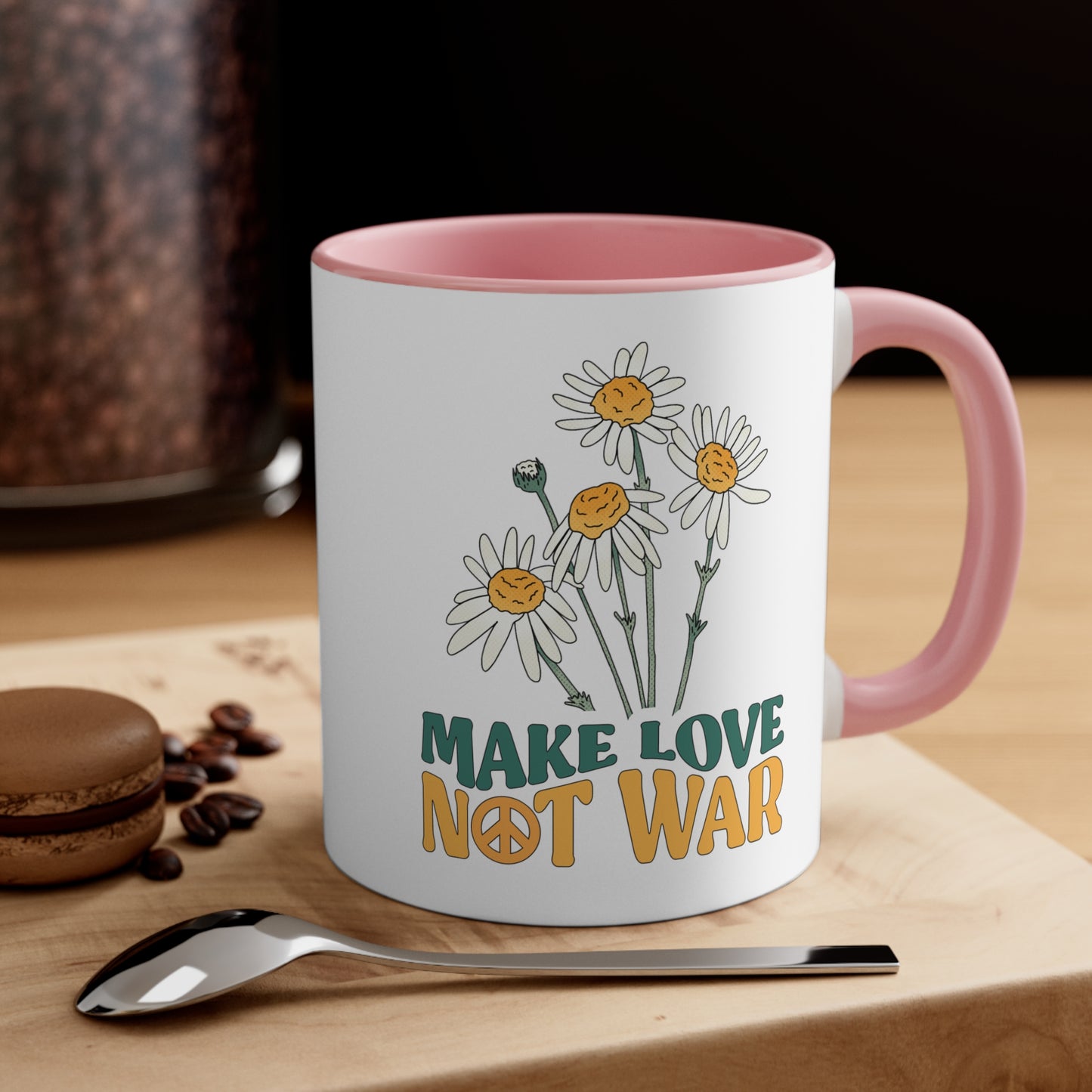 Make love not war mug Crochet lover gift yarn lover gift knitting gift creativemaker gift coffee lover gift tea gift for her gift for him Coffee Mug 11oz