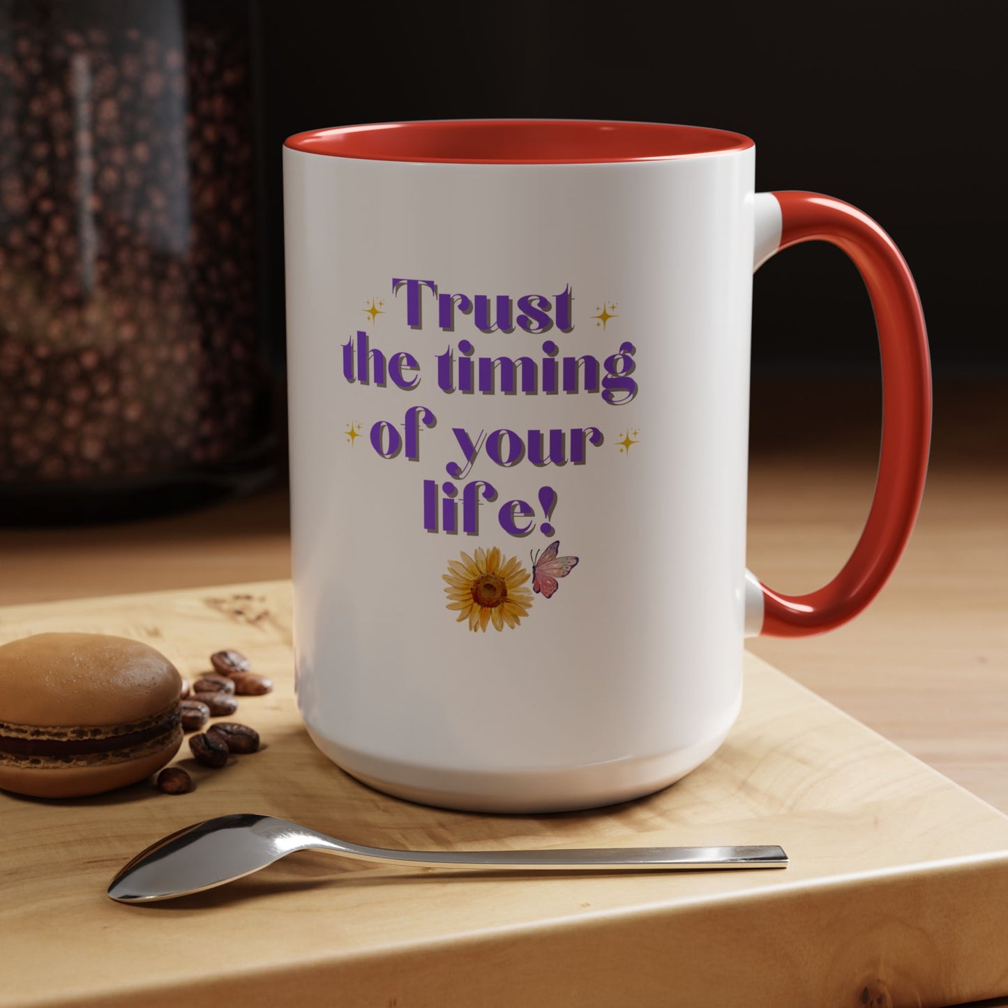 Galantines day mug Bestie gift trust the timing of your life mug gift for her femine era Coffee Mug gift for him tea Mug Coffee Gift for Mom