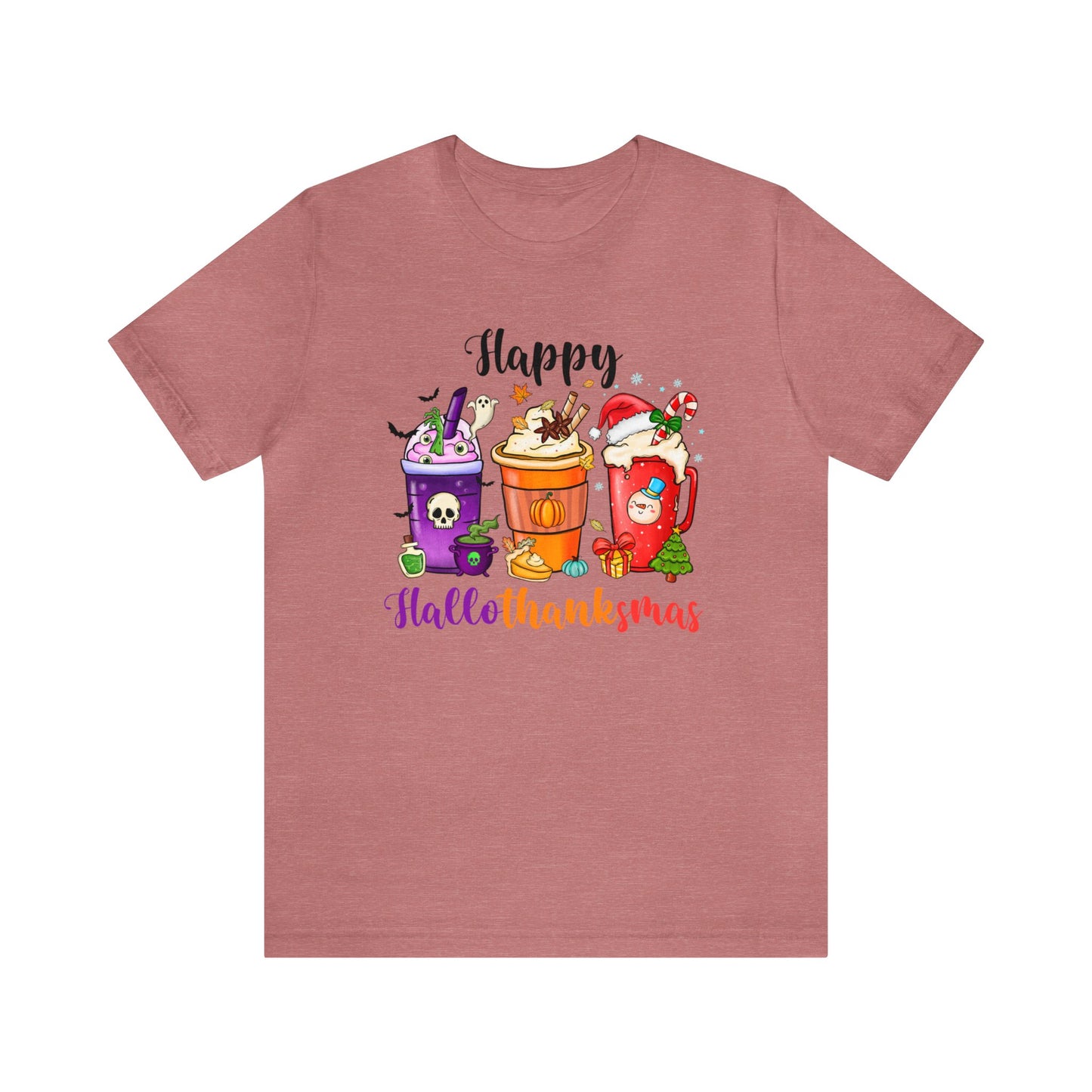 Happy Halloween shirt Fall drinks shirt Halloween shirt gift for her gift for him happy Hallothanksmas Shirt Christmas gift Thanksgiving
