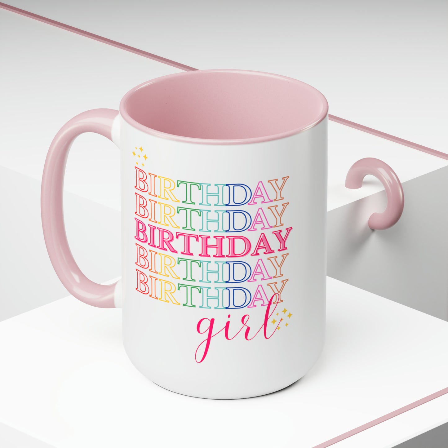 Birthday Girl mug Coffee Mug birthday party gift mug Floral mug gift for her Mug funny gift for wife Coffee Mugs tea Christmas gift 15oz