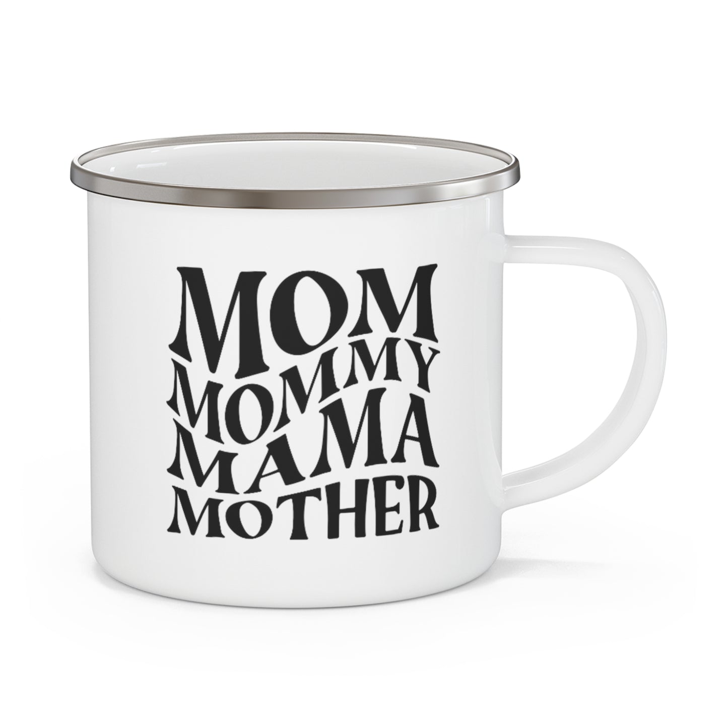Mama Mother Mug, Funny gift for Mom, gift for wife, Christmas gift for her Enamel Camping Mug