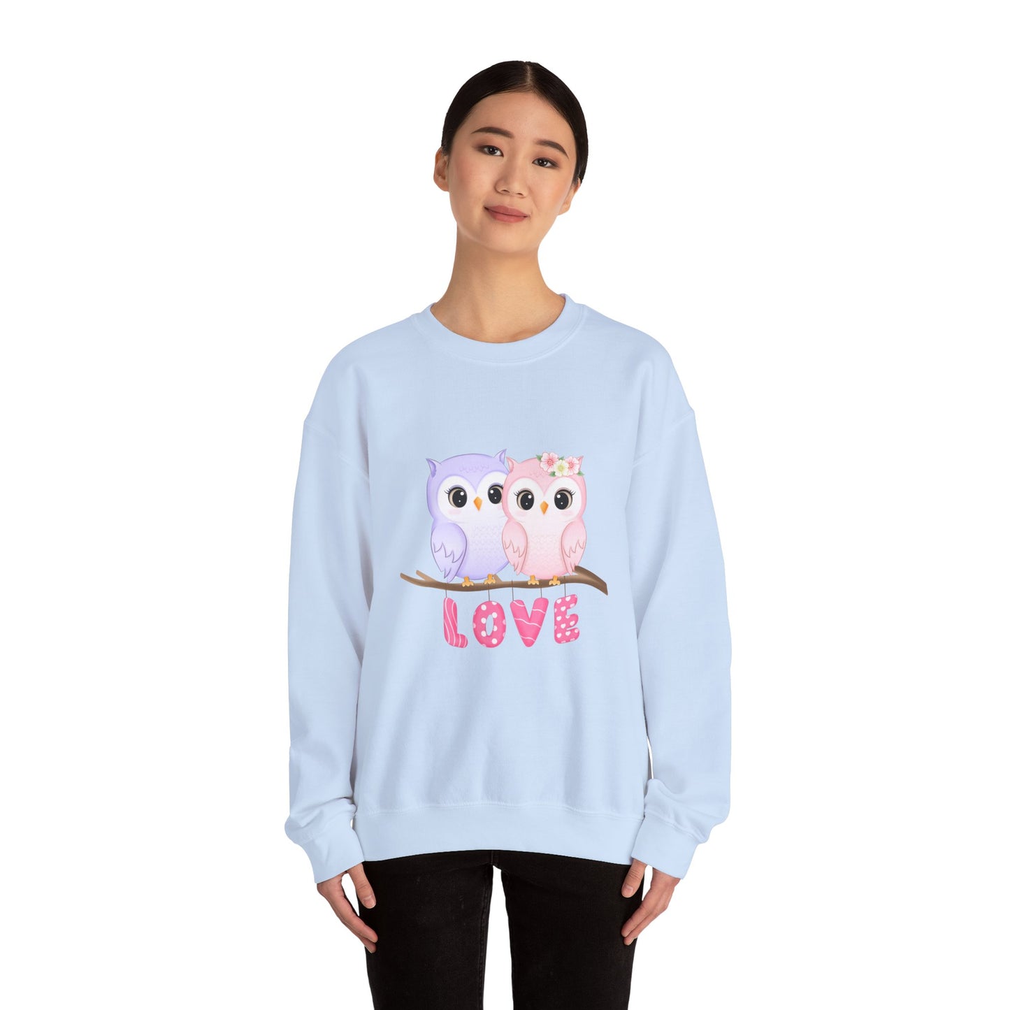 Owl Love sweater valentines Day sweatshirt valentines day shirt best friend gift for her Unisex owl sweater Love shirt unique holiday gift