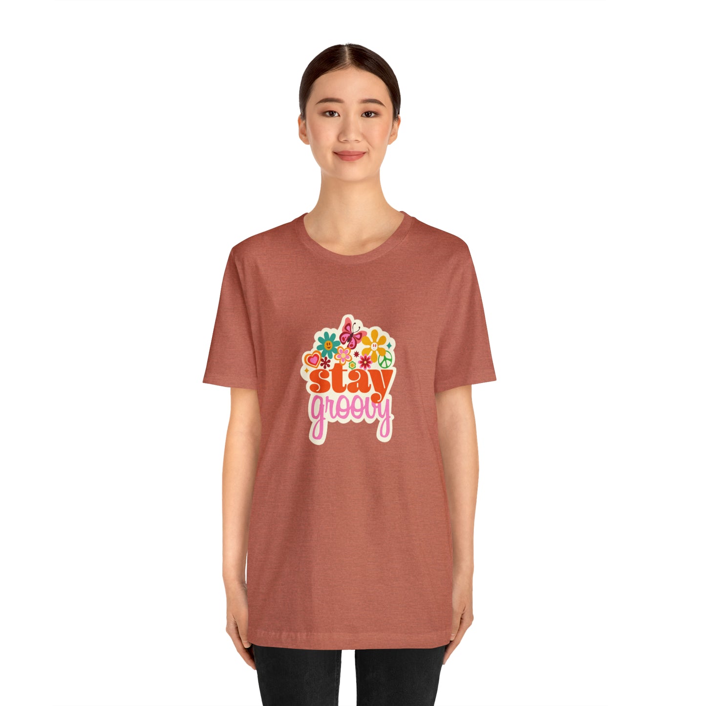 Stay Groovy t-shirt, Hippie shirt, good vibes shirt, summer fun style gift,travel shirt,best friend trip vacation trip
