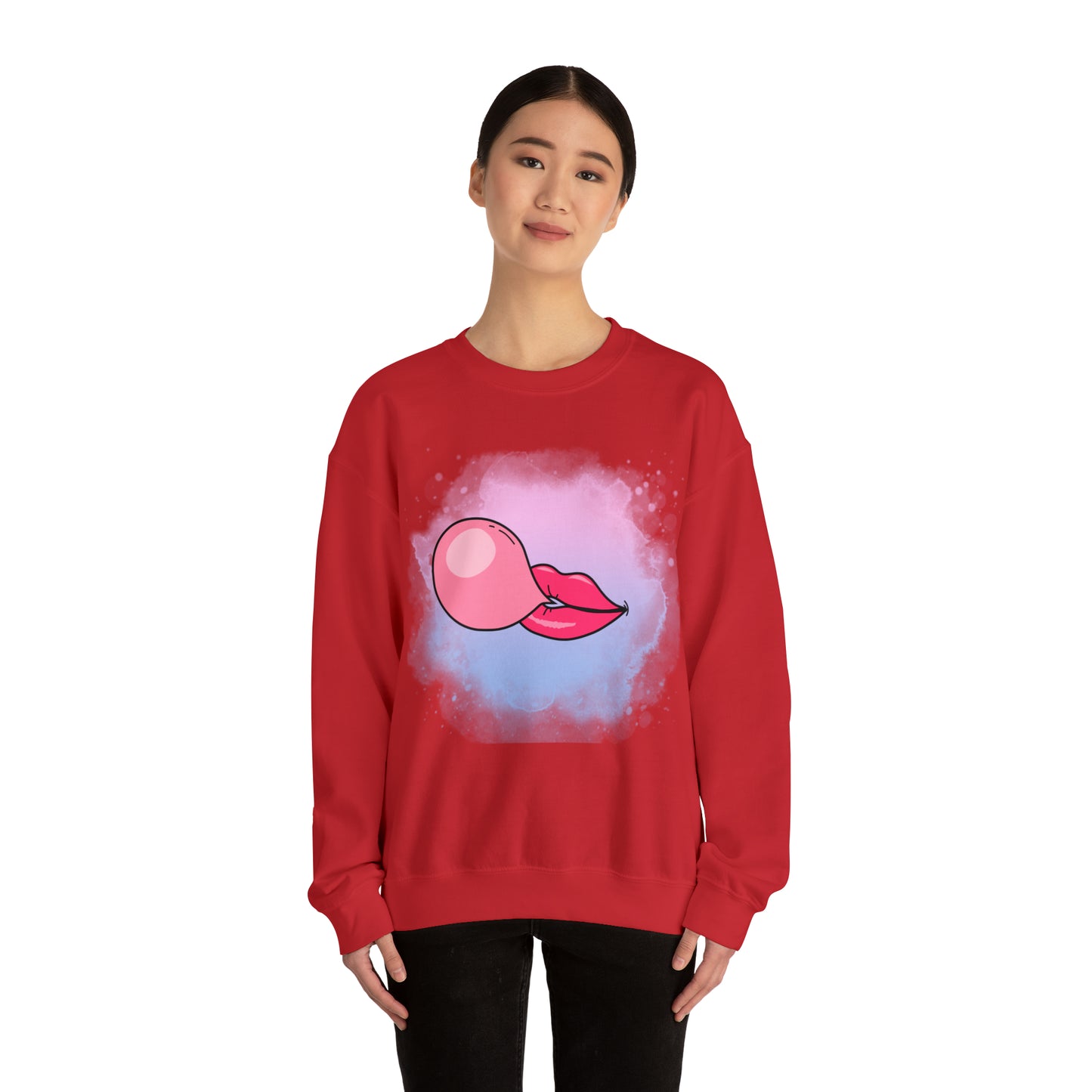 Bubble Gum kiss sweatshirt, Summer Bubblegum shirt, Birthday gift for her,Galantine travel sweatshirt,Unisex Heavy Blend Crewneck Sweatshirt