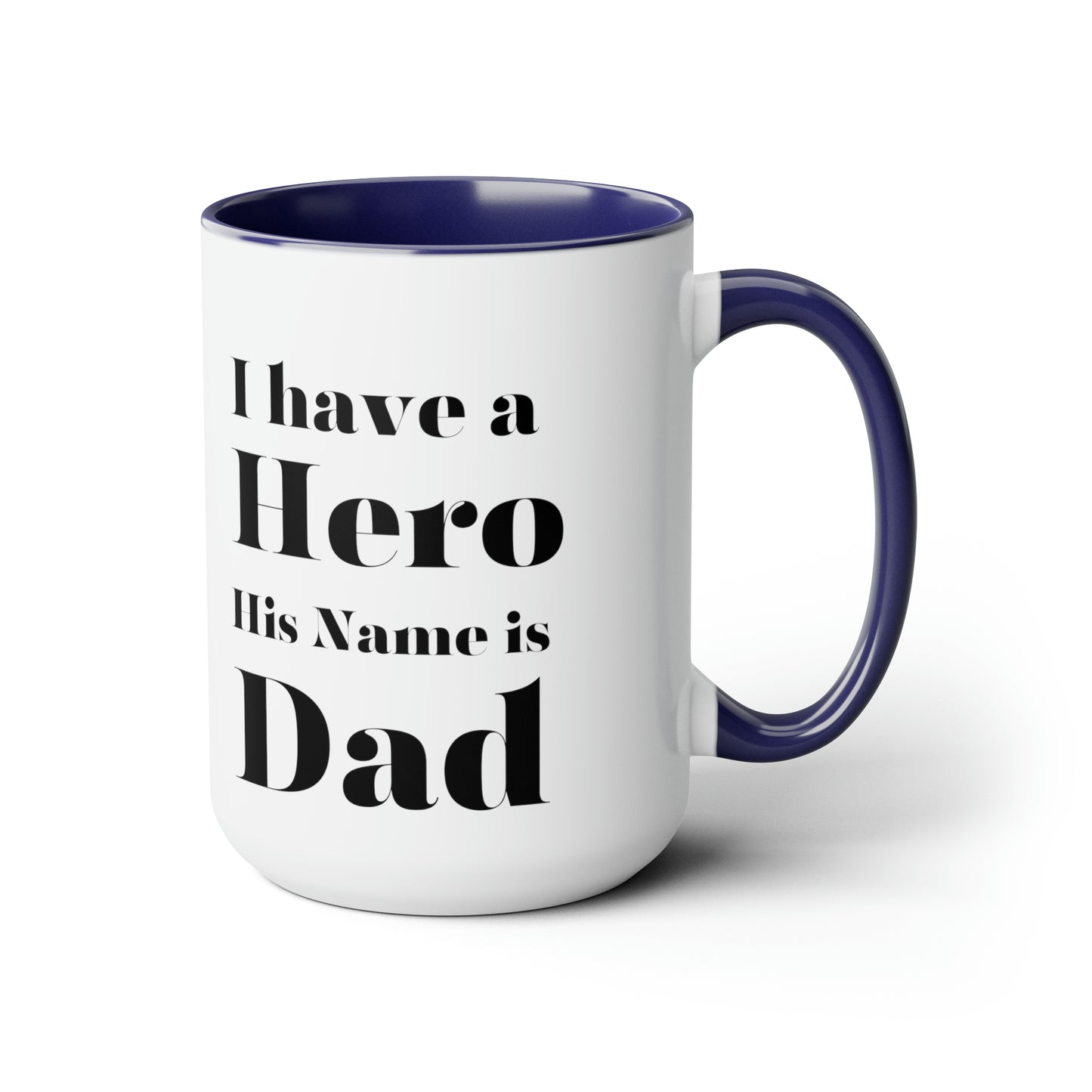 Hero dad mug love you dad Valentine's Day mug sister gift Coffee Mug pregnancy reveal gift heart mug gift for her Mug wife Coffee tea 15oz