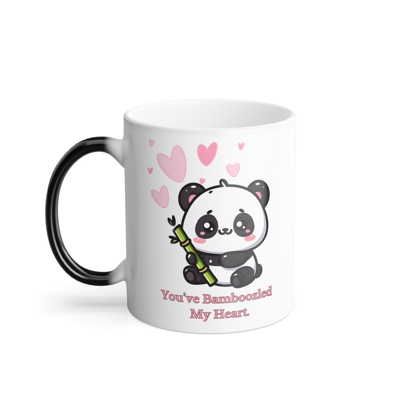 You've Bamboozled my heart mug Vday funny panda love mug bamboo pun gift proposal gift bestie gift for her gift for him Color Morphing Mug
