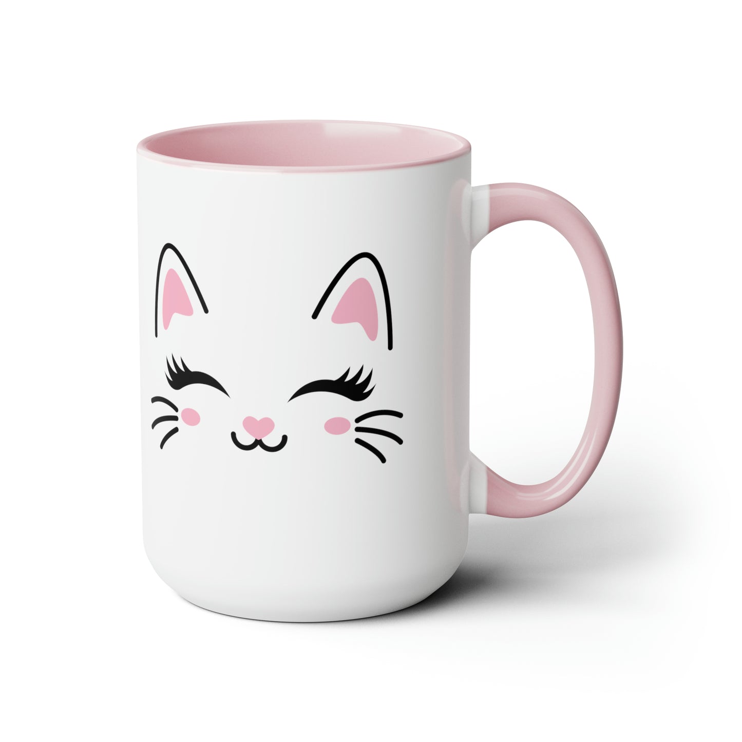 Cute cat face mug Christmas mug gift for mom gift mug Floral mug gift for her Mug funny gift for wife Coffee Mugs Christmas gift 15oz