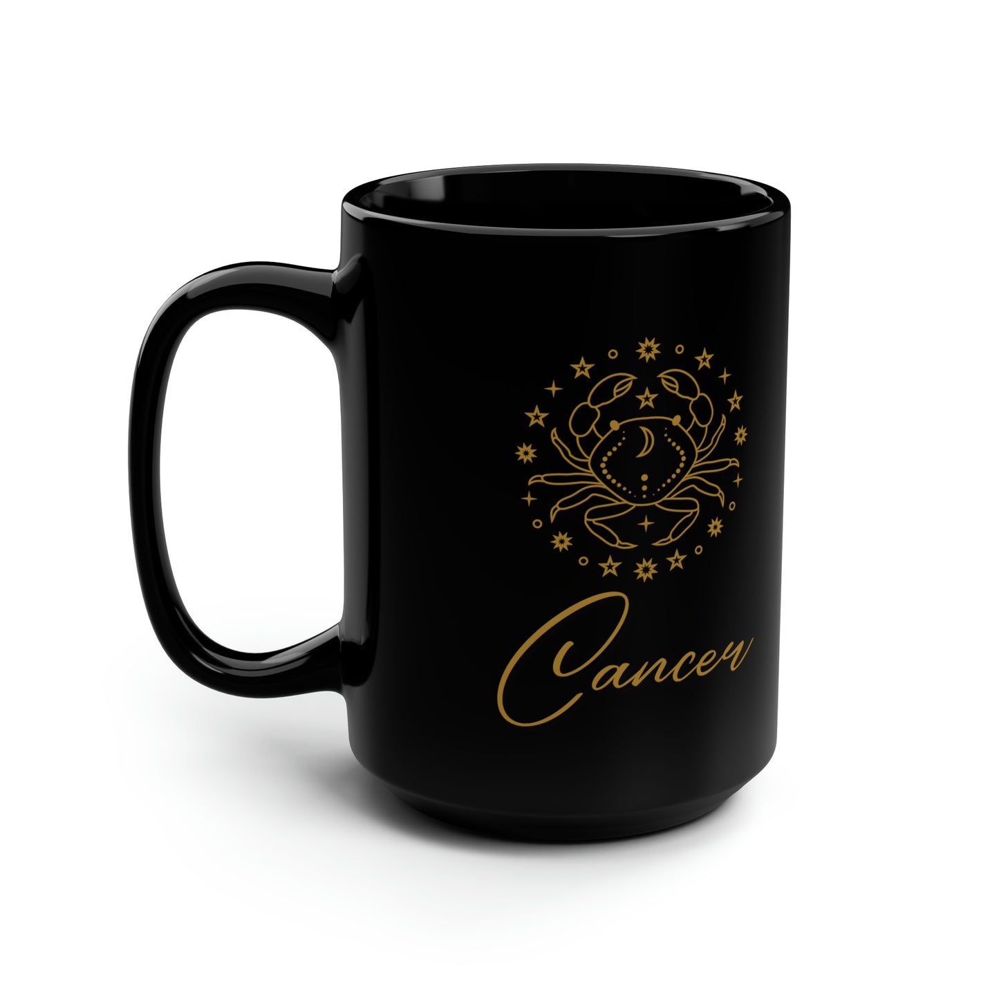Cancer zodiac sign mug Black ceramic Mug 15oz funny gift Cancer birthday gift Christmas gift for her gift for him