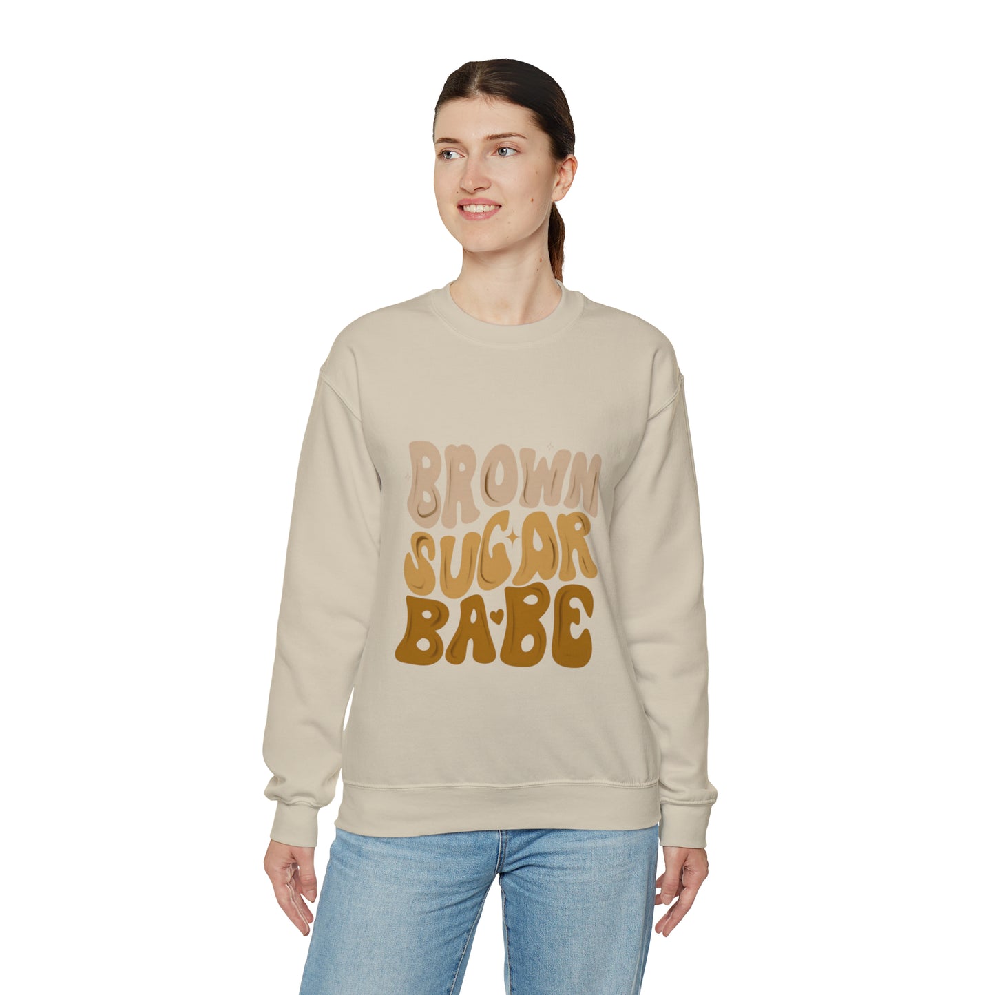 Brown Sugar Babe sweatshirt, Brown Beauty shirt, Birthday gift for her, Melanin sweatshirt, Unisex Heavy Blend Crewneck Sweatshirt
