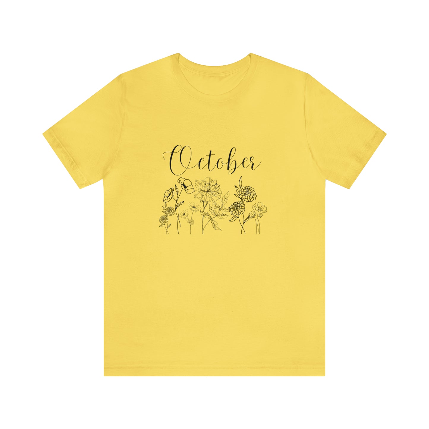 October birthday shirt birthday tee month flower shirt gift for her gift for him best friend gift christmas gift