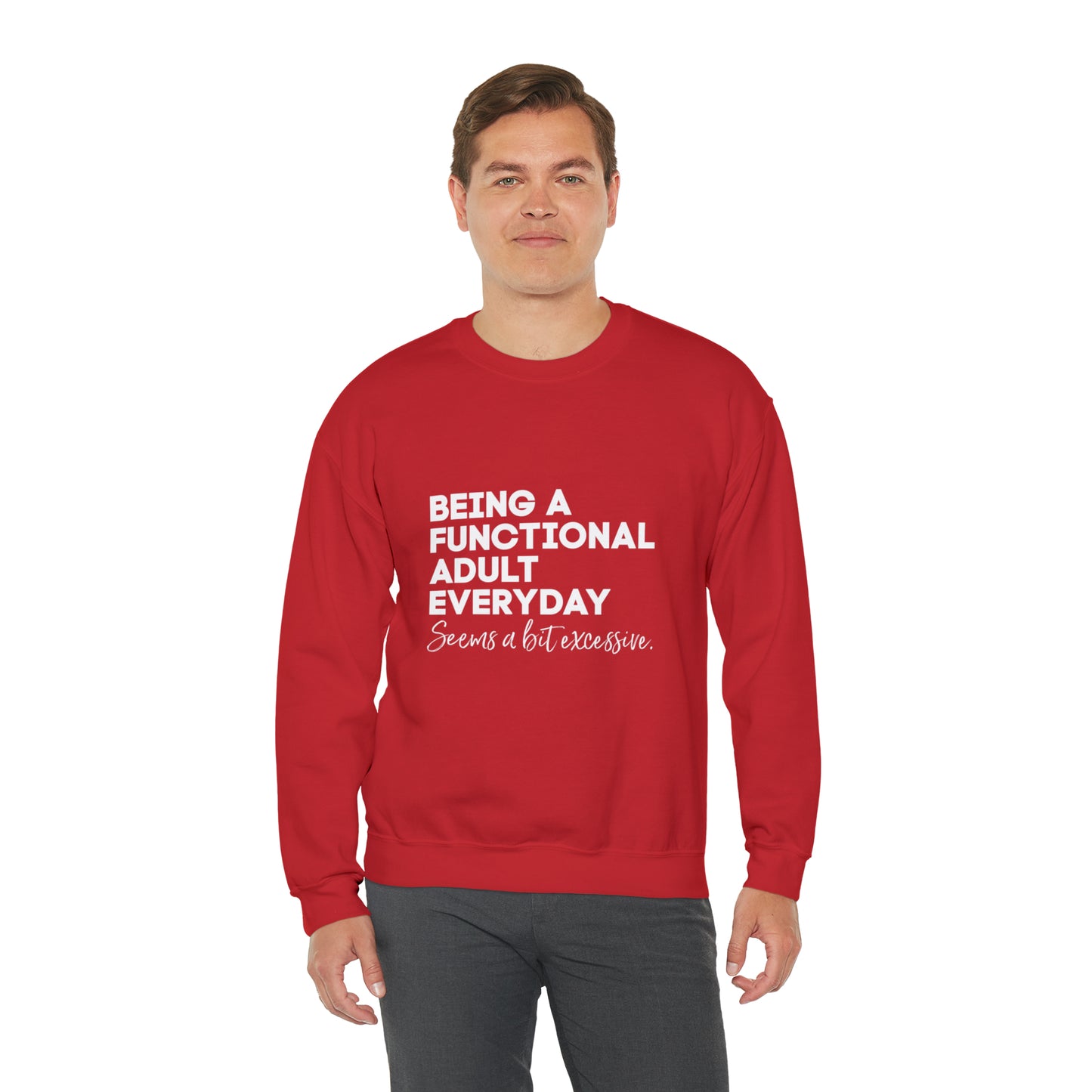 Being a functional adult sweater funny sweashirt birthday gift Christmas gifts Sweatshirt Gift for him Gift