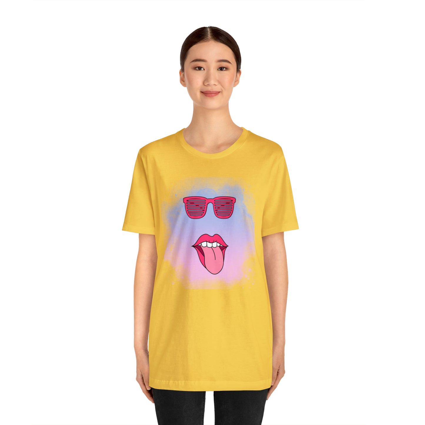 Lip Sunglasses t-shirt, Bubble gum kiss shirt,Pink Gum Shirt,Galantine gift travel shirt,best friend trip,girls vacation trip, Unisex Jersey